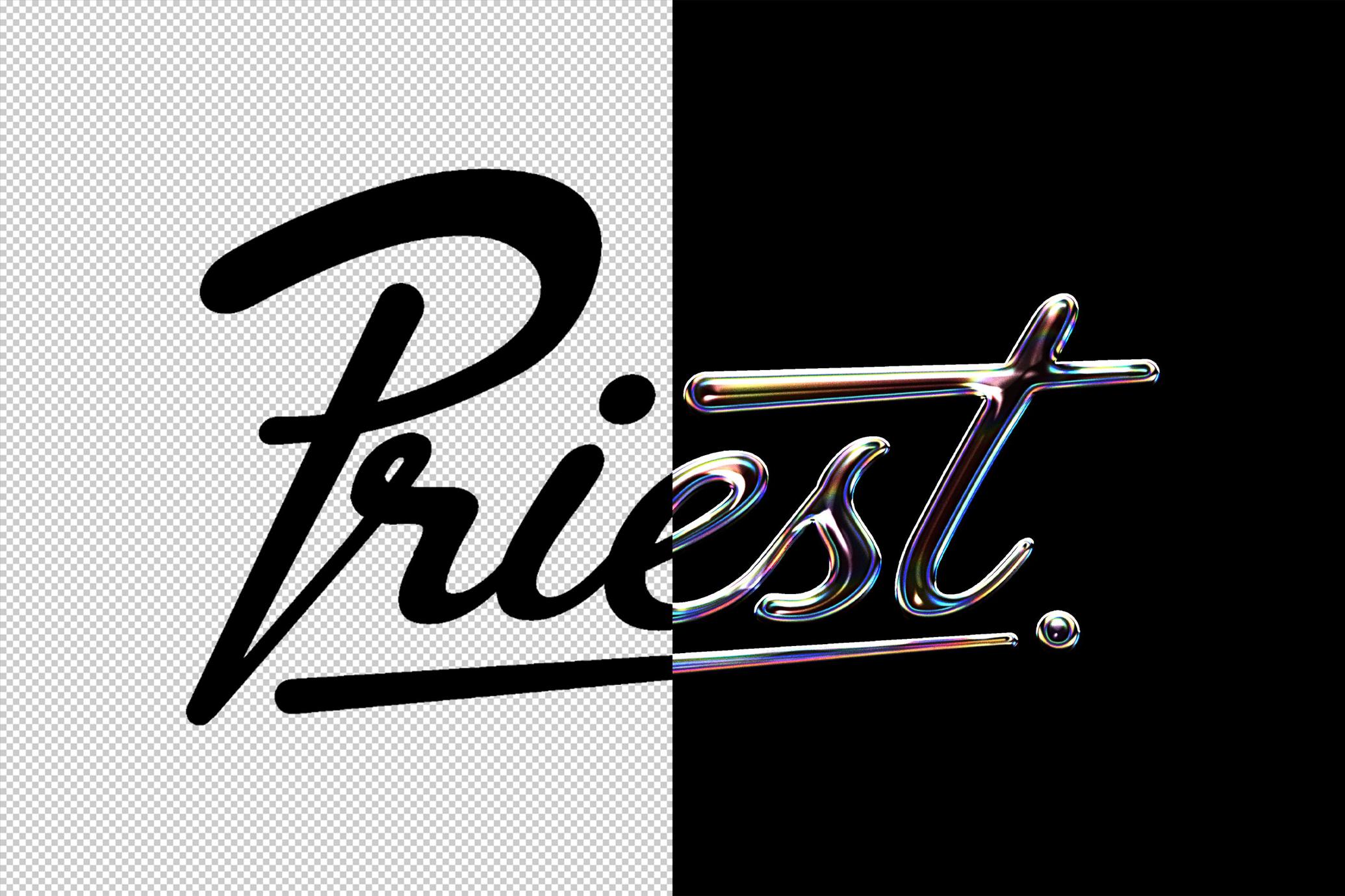 Holographic Logo Mockup