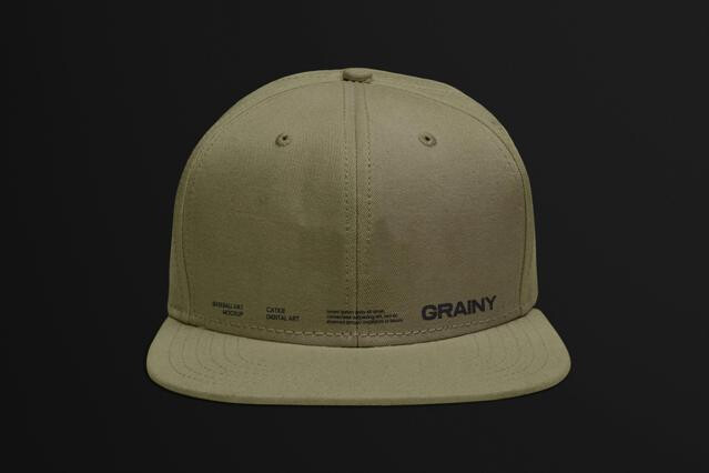 Front View Snapback Cap Mockup