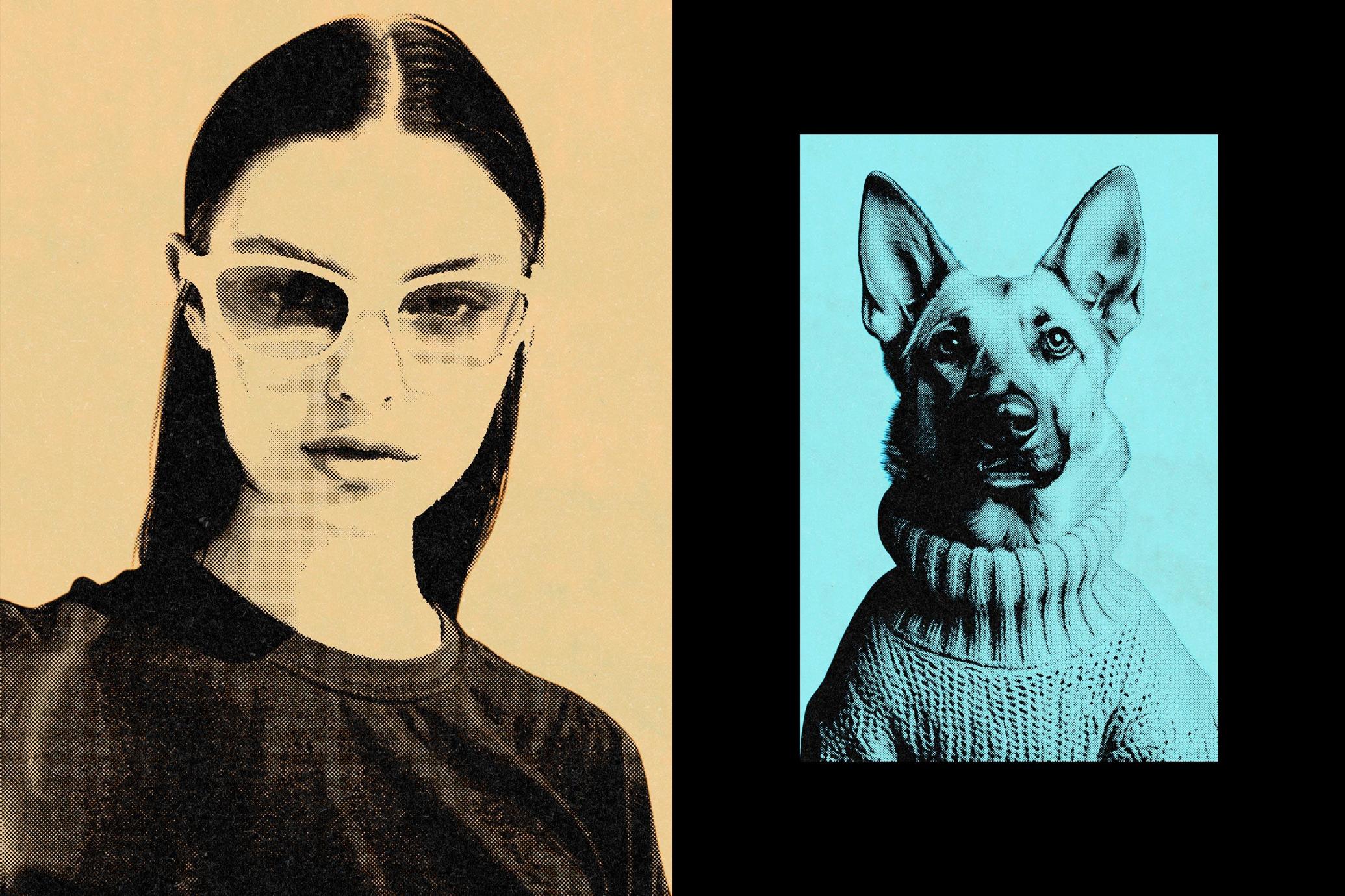 Duotone Halftone Photo Template