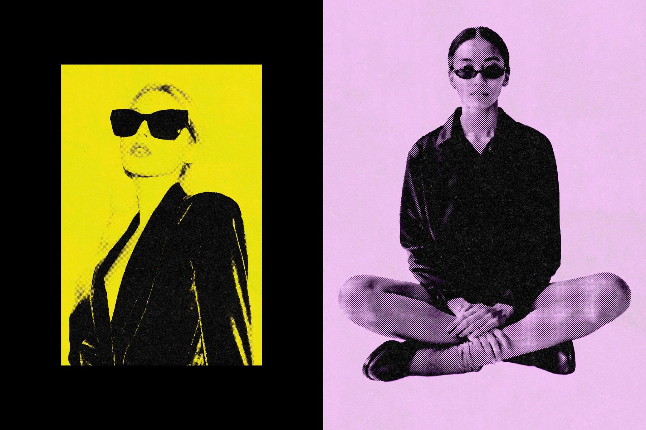 Duotone Halftone Photo Template