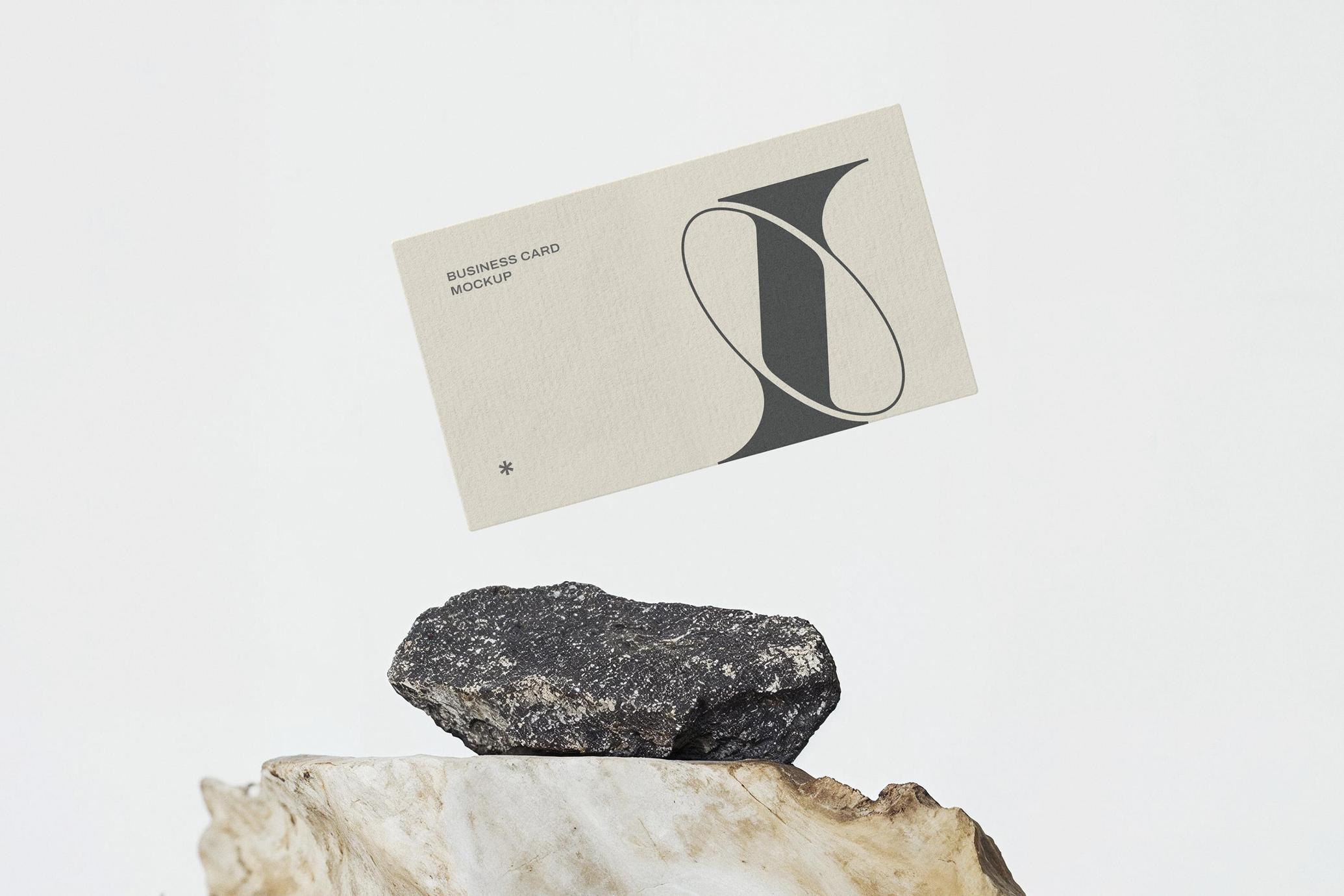 Cardboard Business Card Mockup