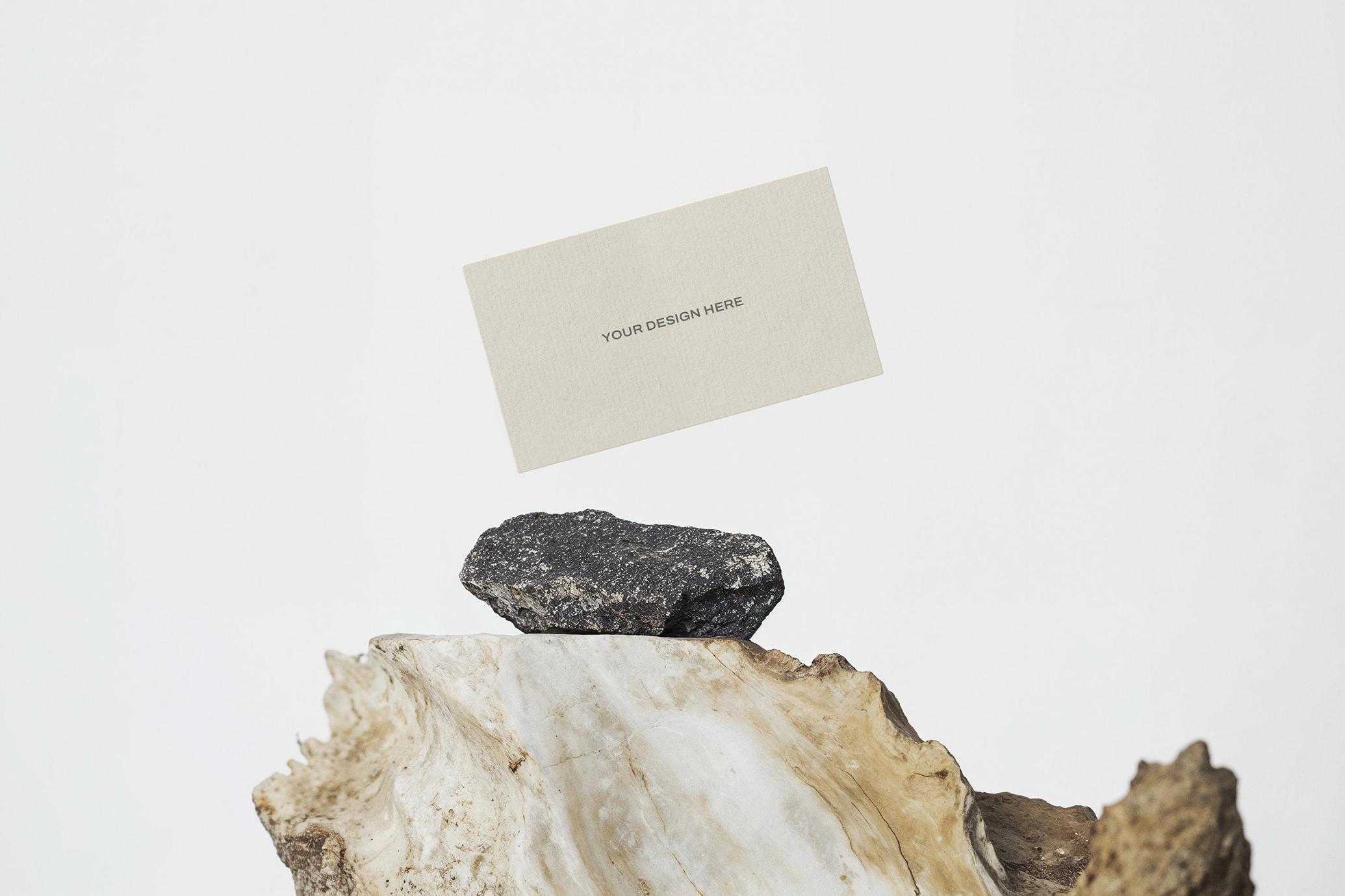 Cardboard Business Card Mockup