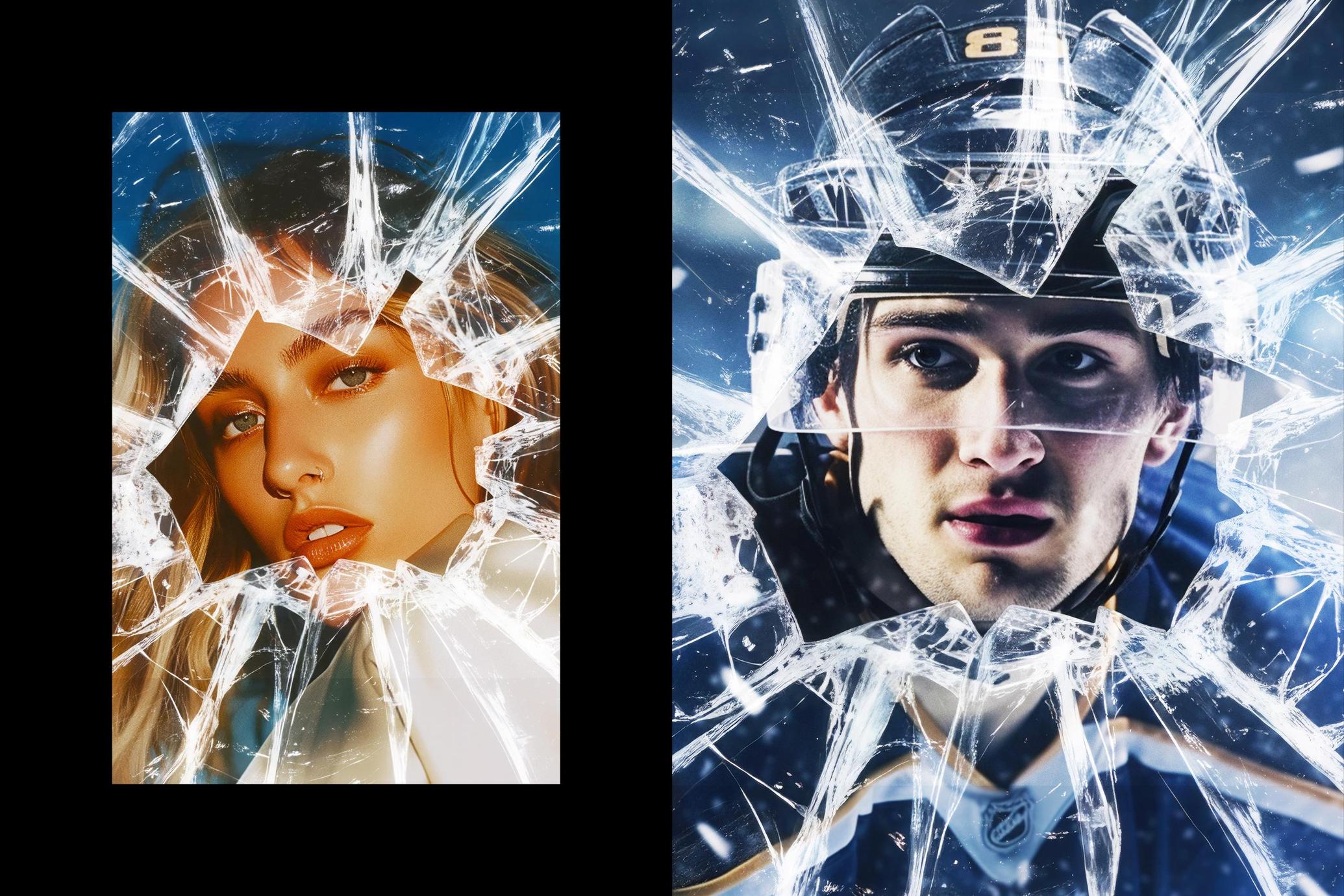 Broken Glass Photo Effect Template