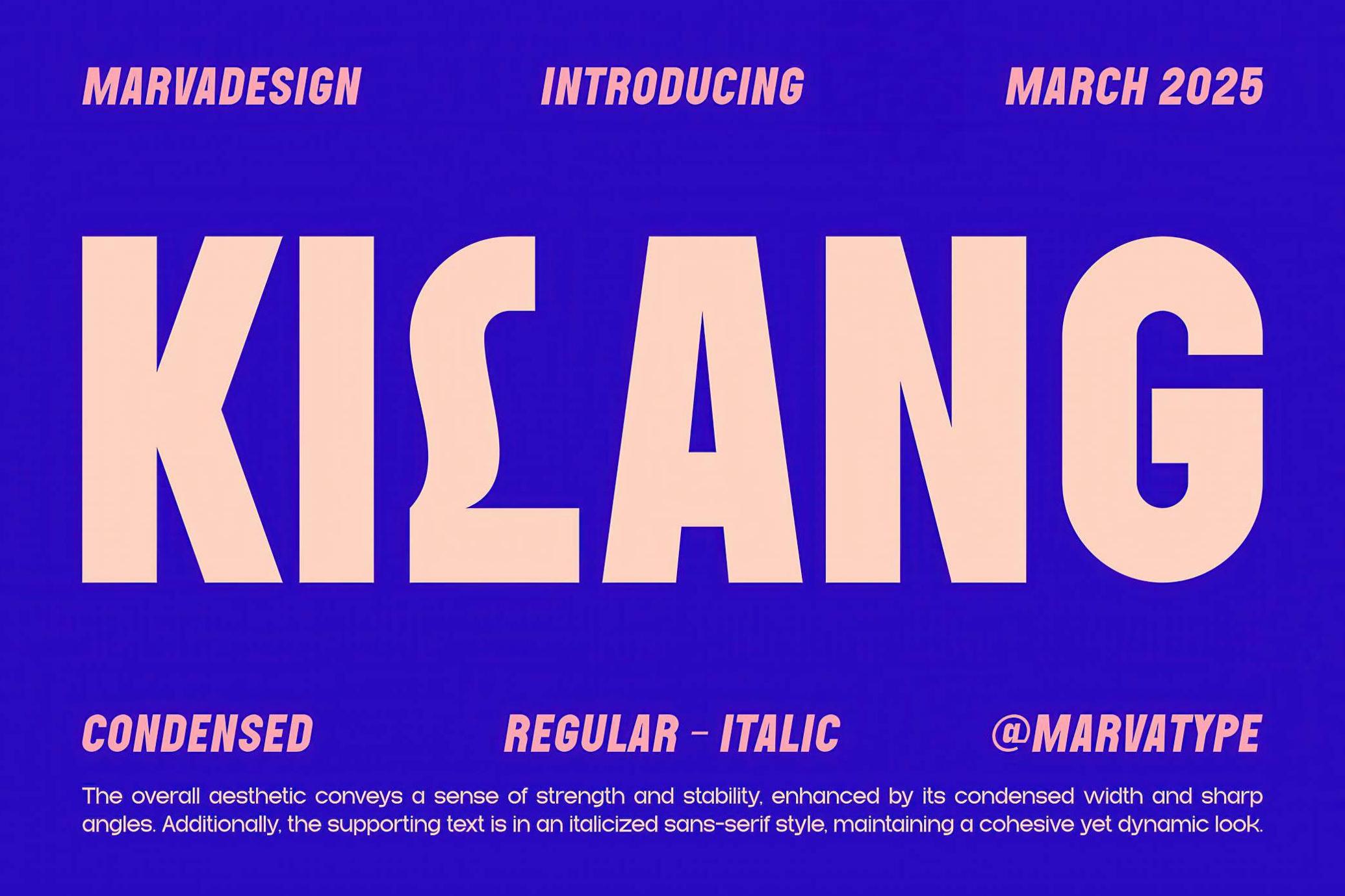 Kilang — Condensed Sans Serif