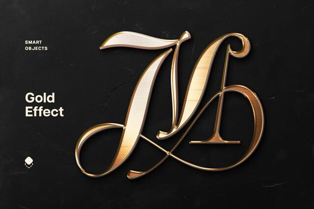 Gold Metal Text & Logo Effect
