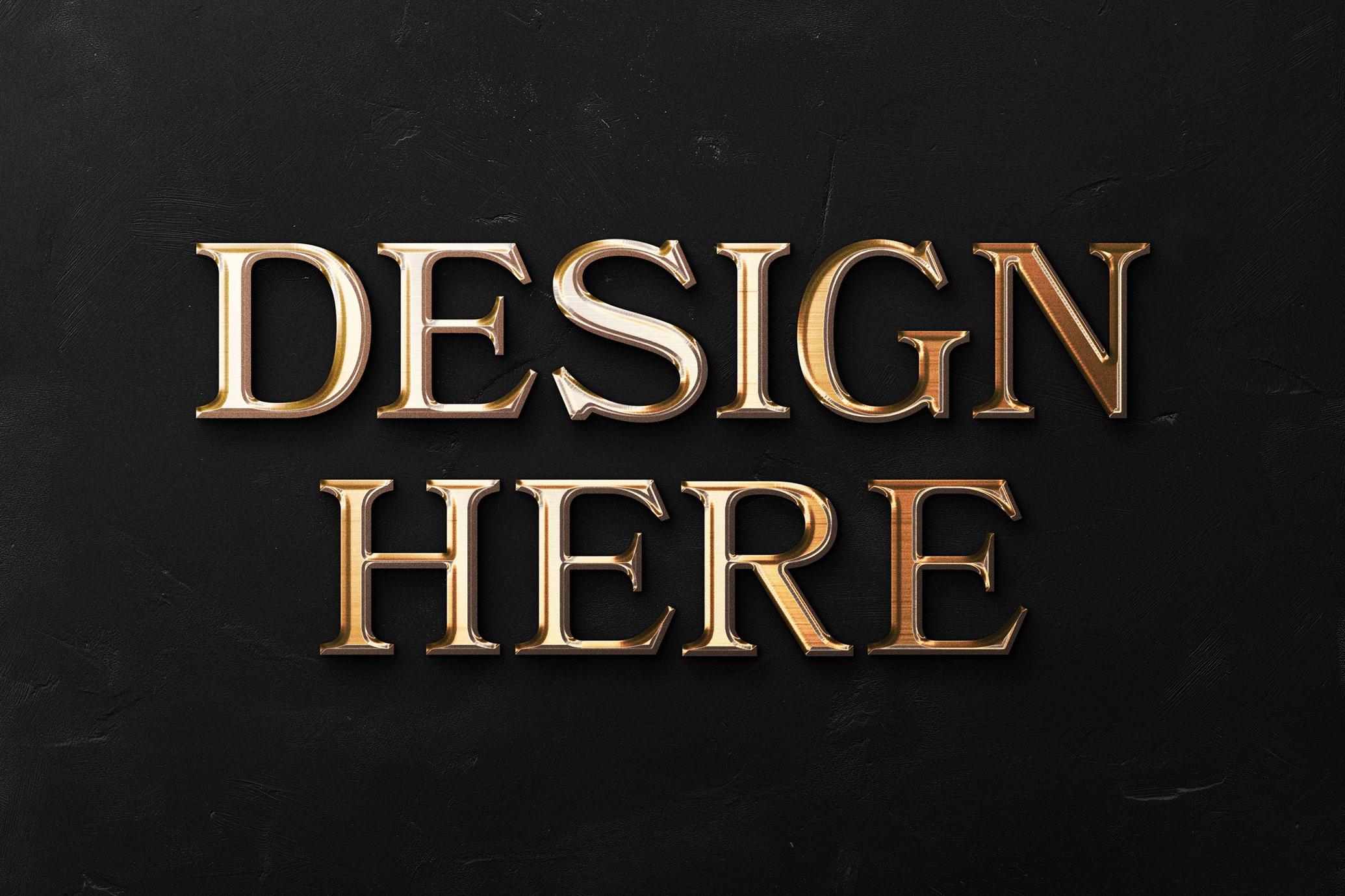 Gold Metal Text & Logo Effect
