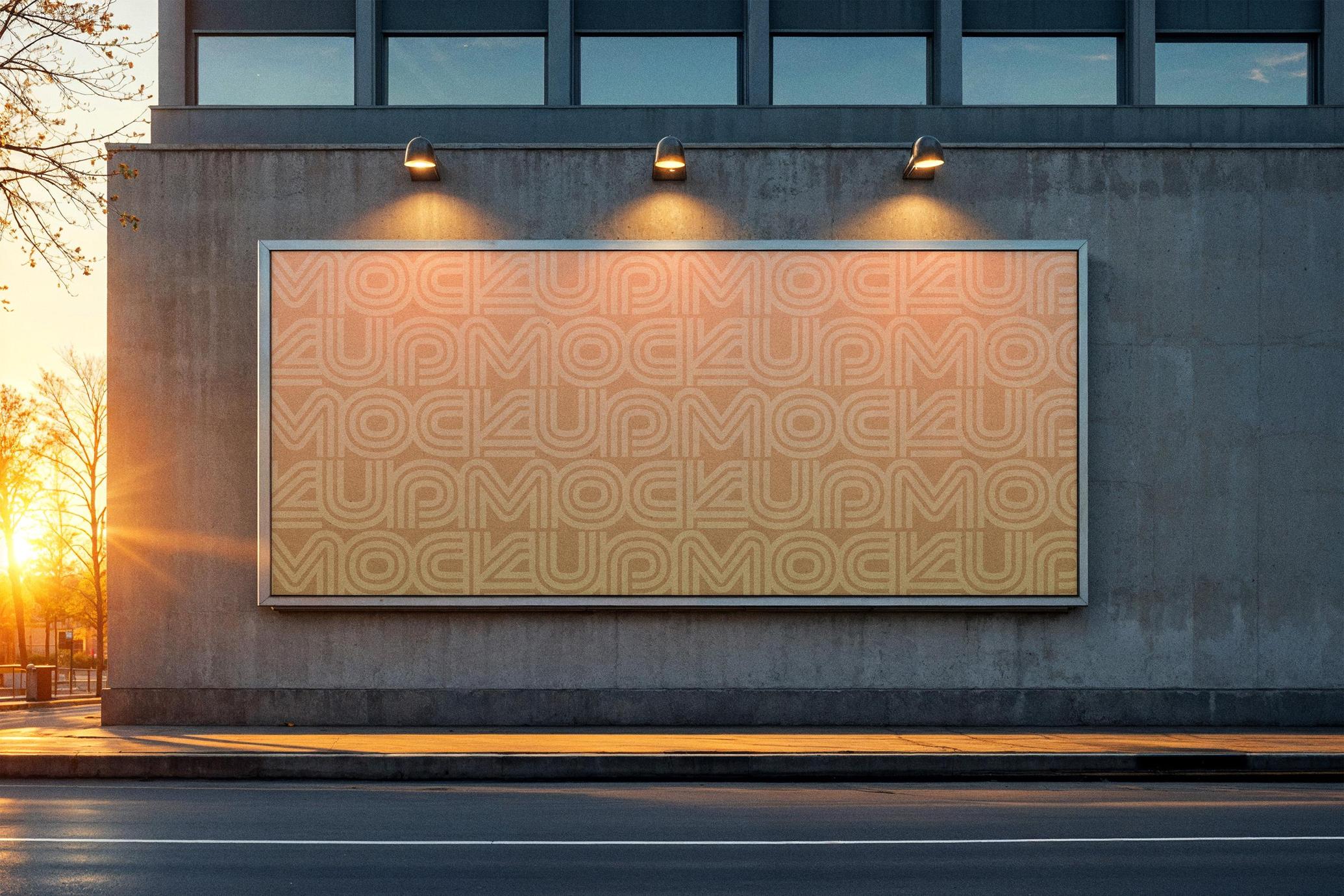 Sunset Outdoor Billboard Mockup