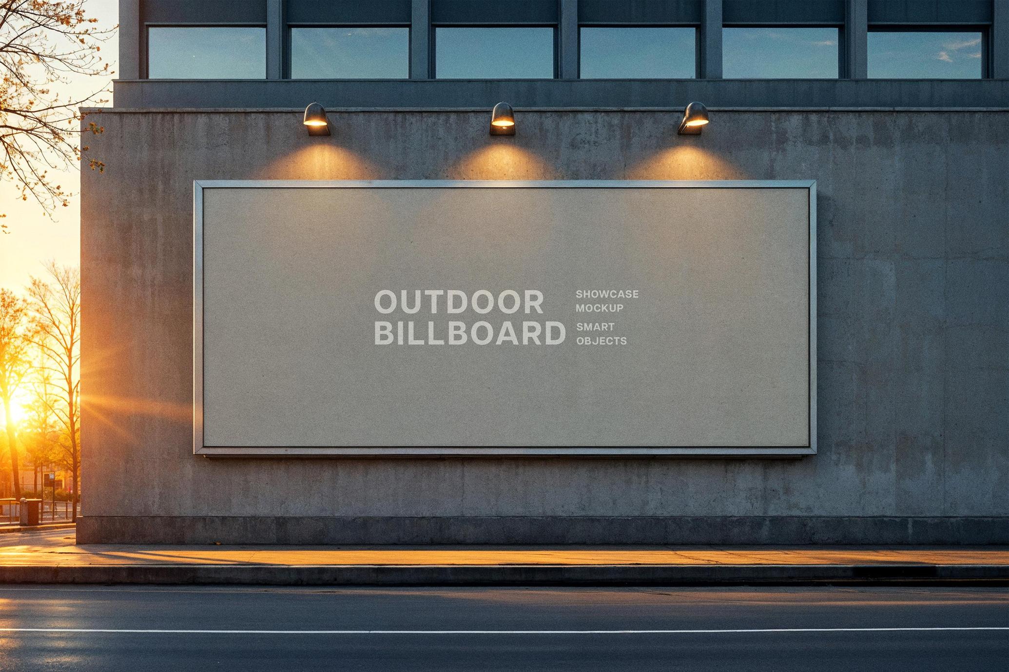 Sunset Outdoor Billboard Mockup