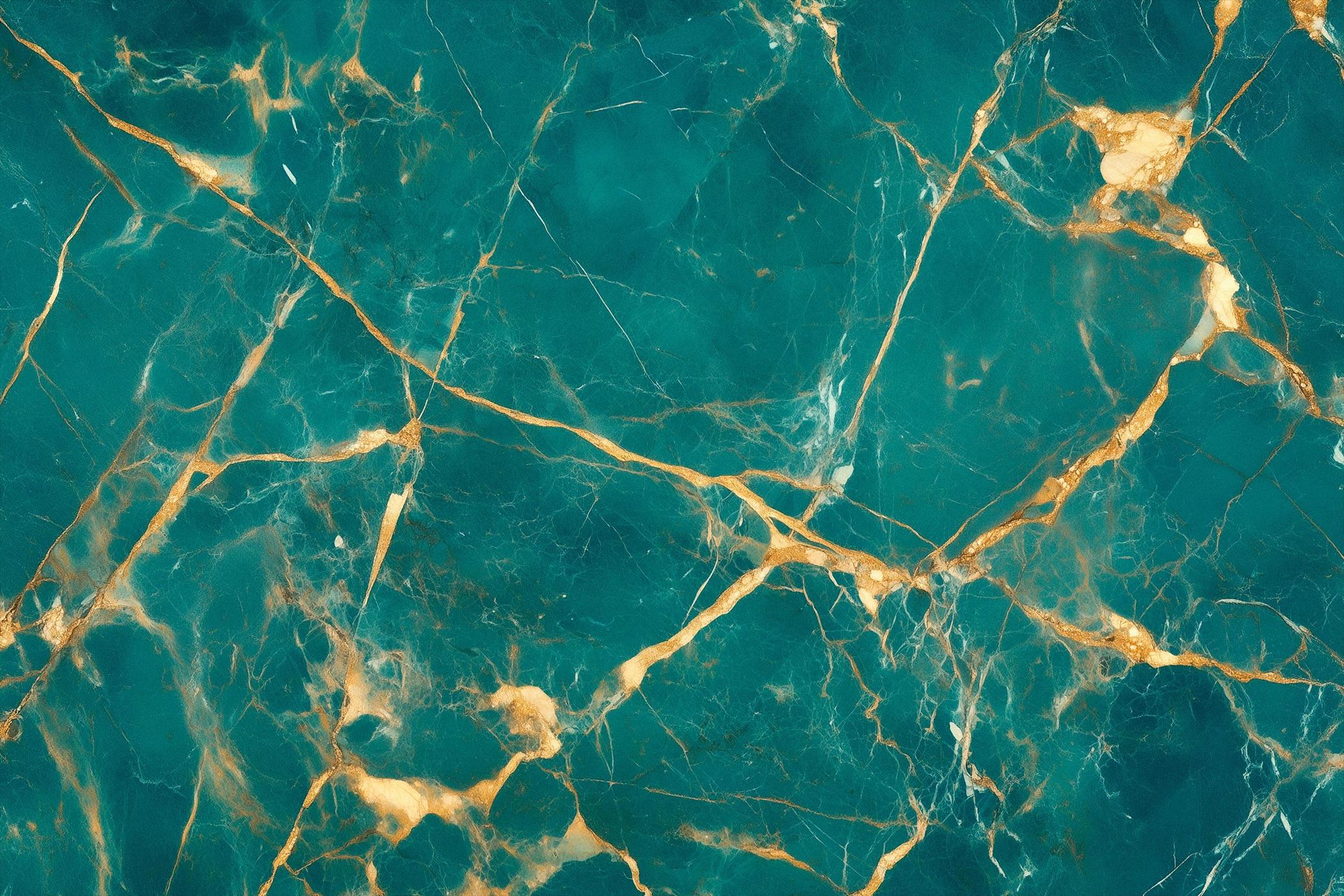 Gold and Teal Marble Textures