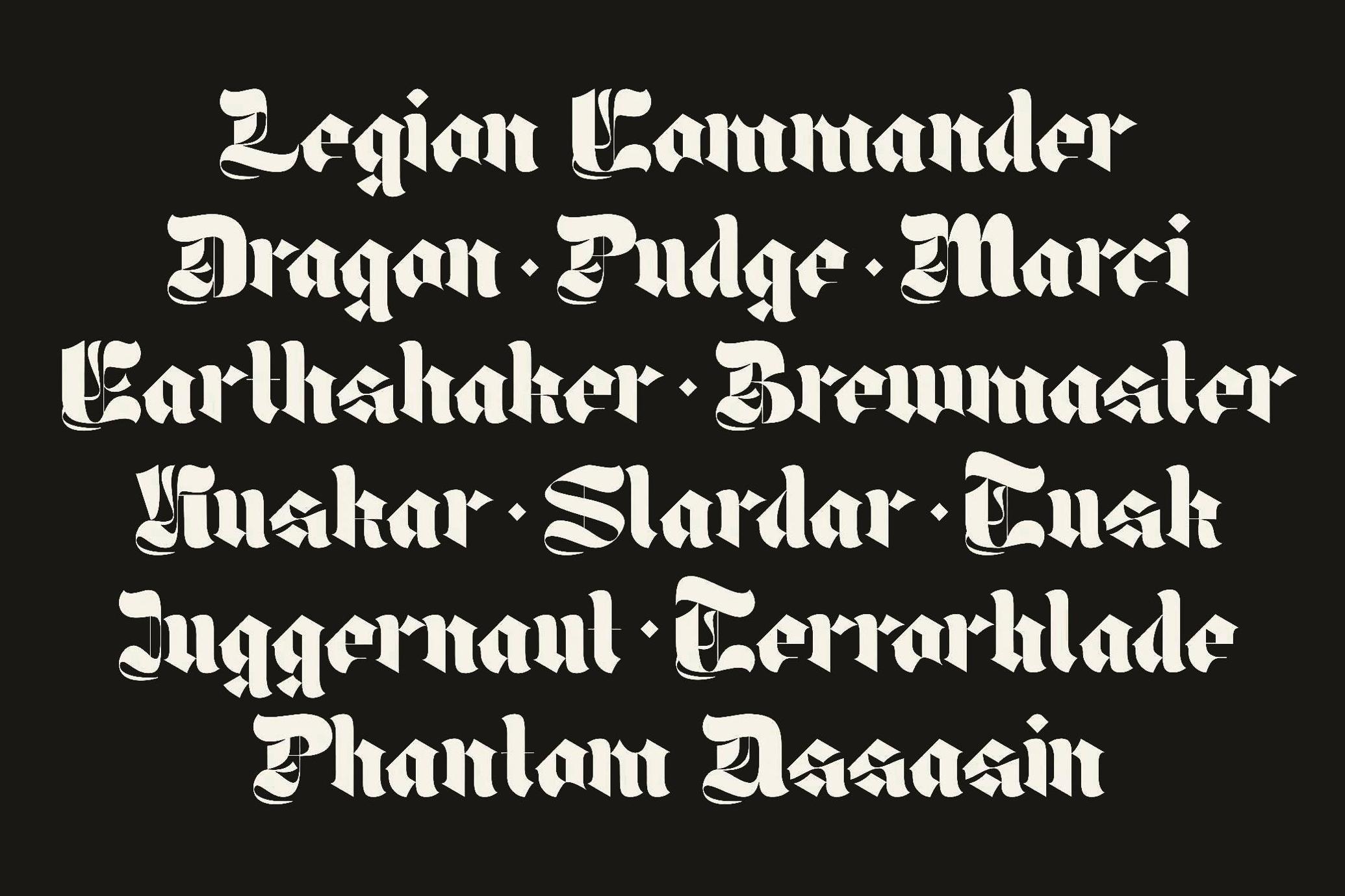 Umbra Nollan Blackletter Type