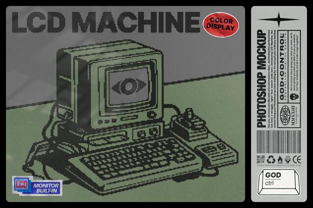 LCD Machine | Photoshop Mockup