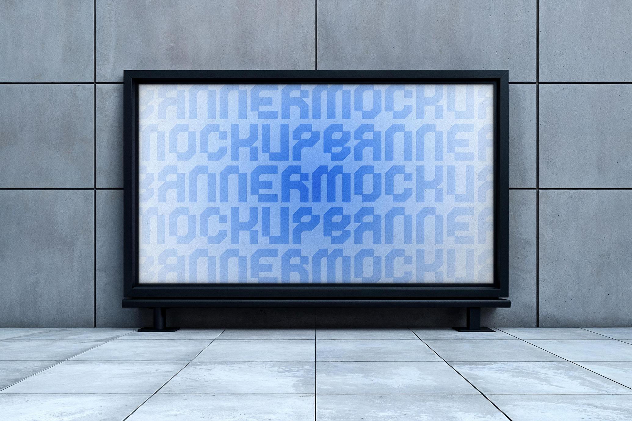 Indoor Advertising Banner Mockup