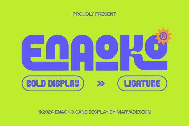 Enaoko — Display Sans Serif
