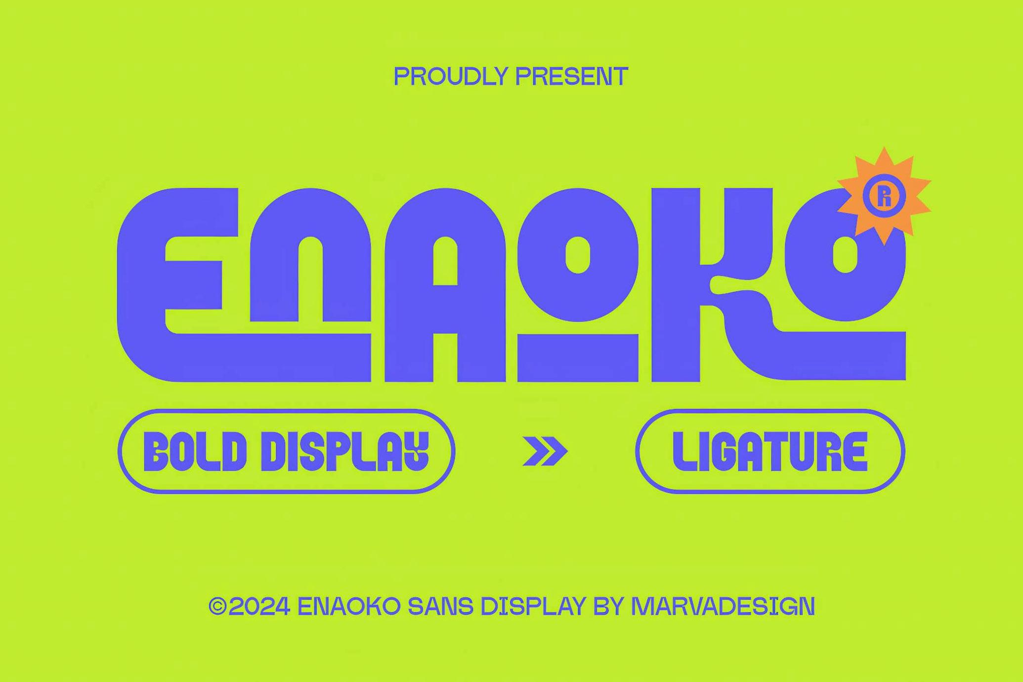 Enaoko — Display Sans Serif