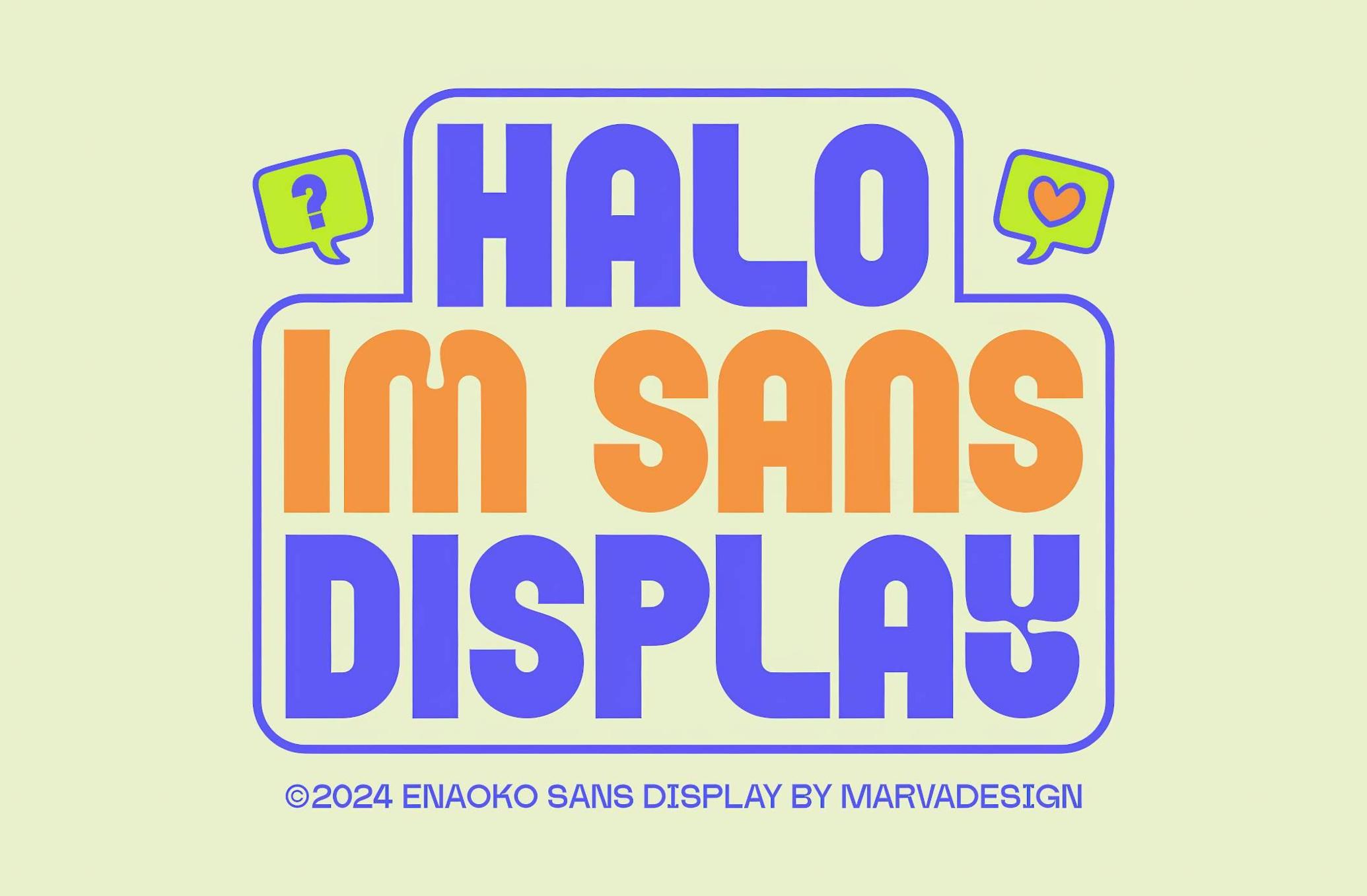 Enaoko — Display Sans Serif