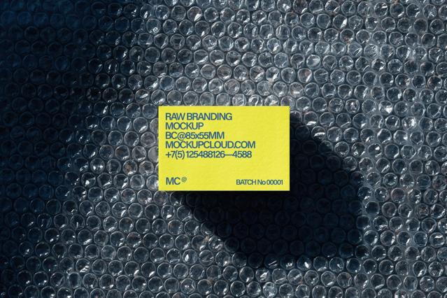 Bubble Wrap Business Card Mockup