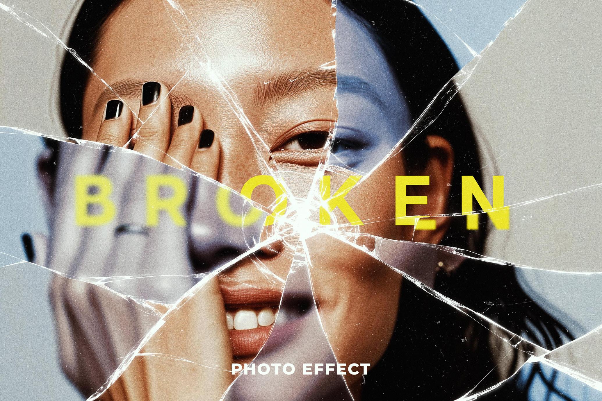 Broken Glass Photo Effect