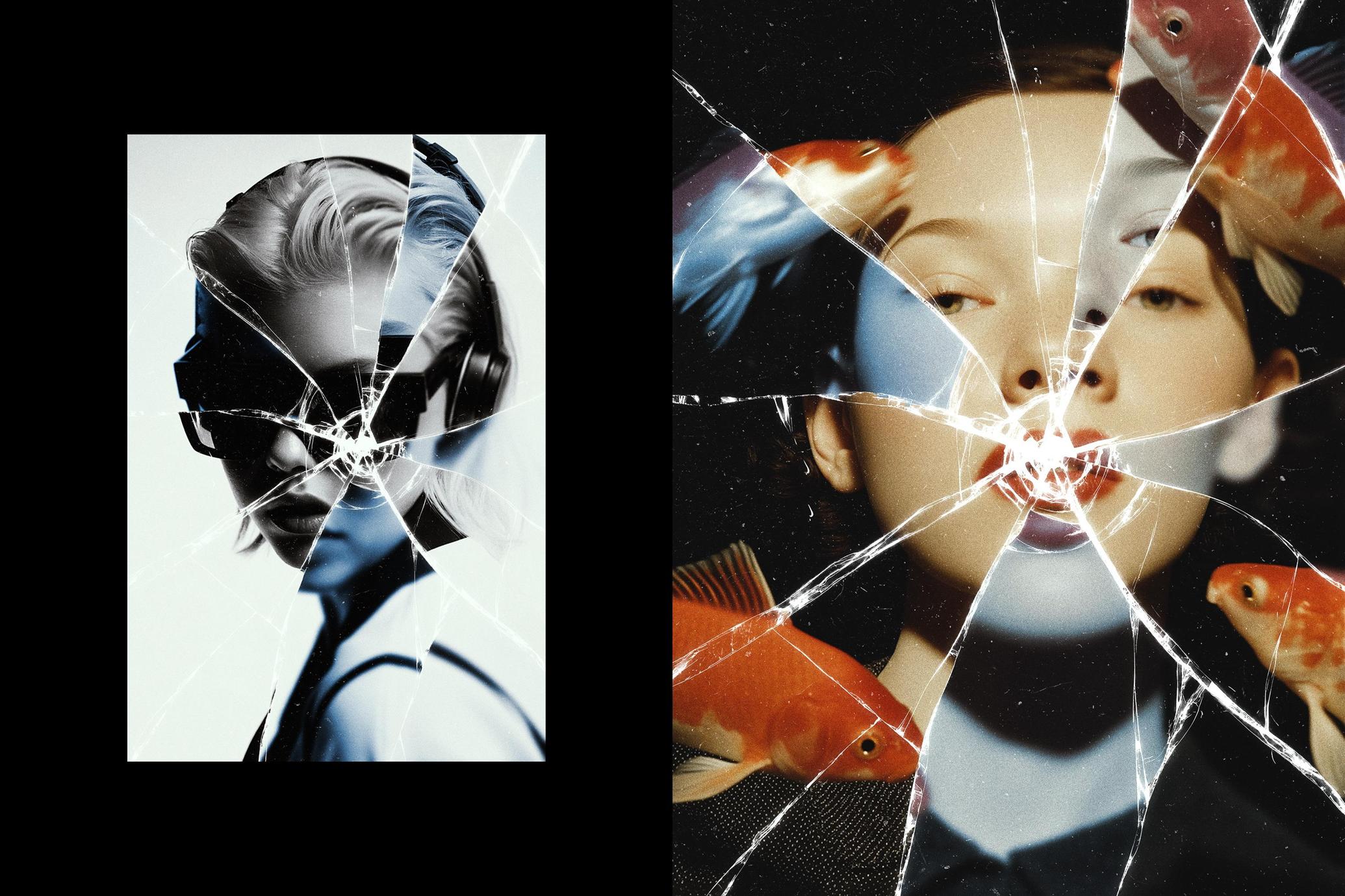 Broken Glass Photo Effect