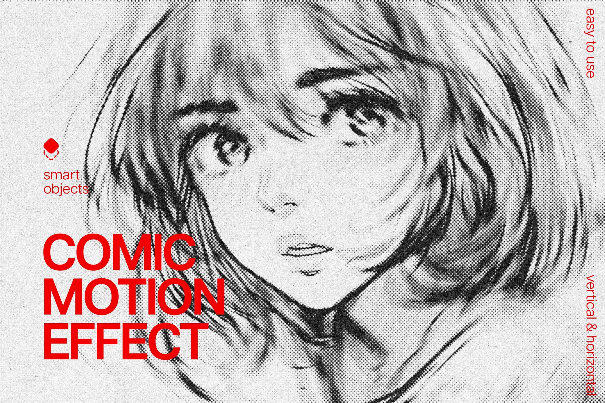 Comic Halftone Motion Photo Effect