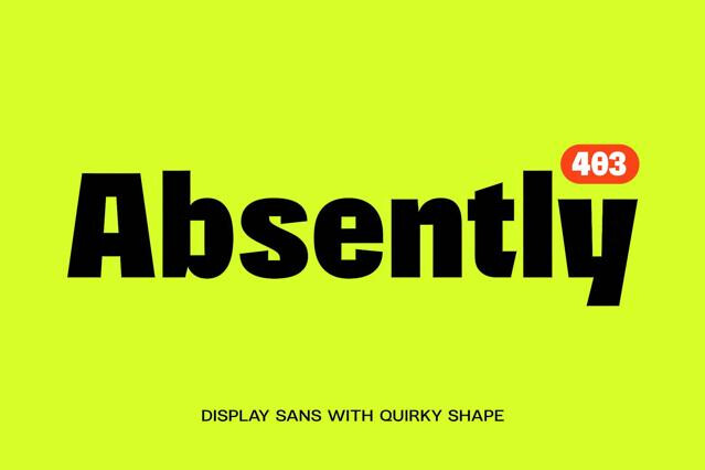 403 Absently Display Font