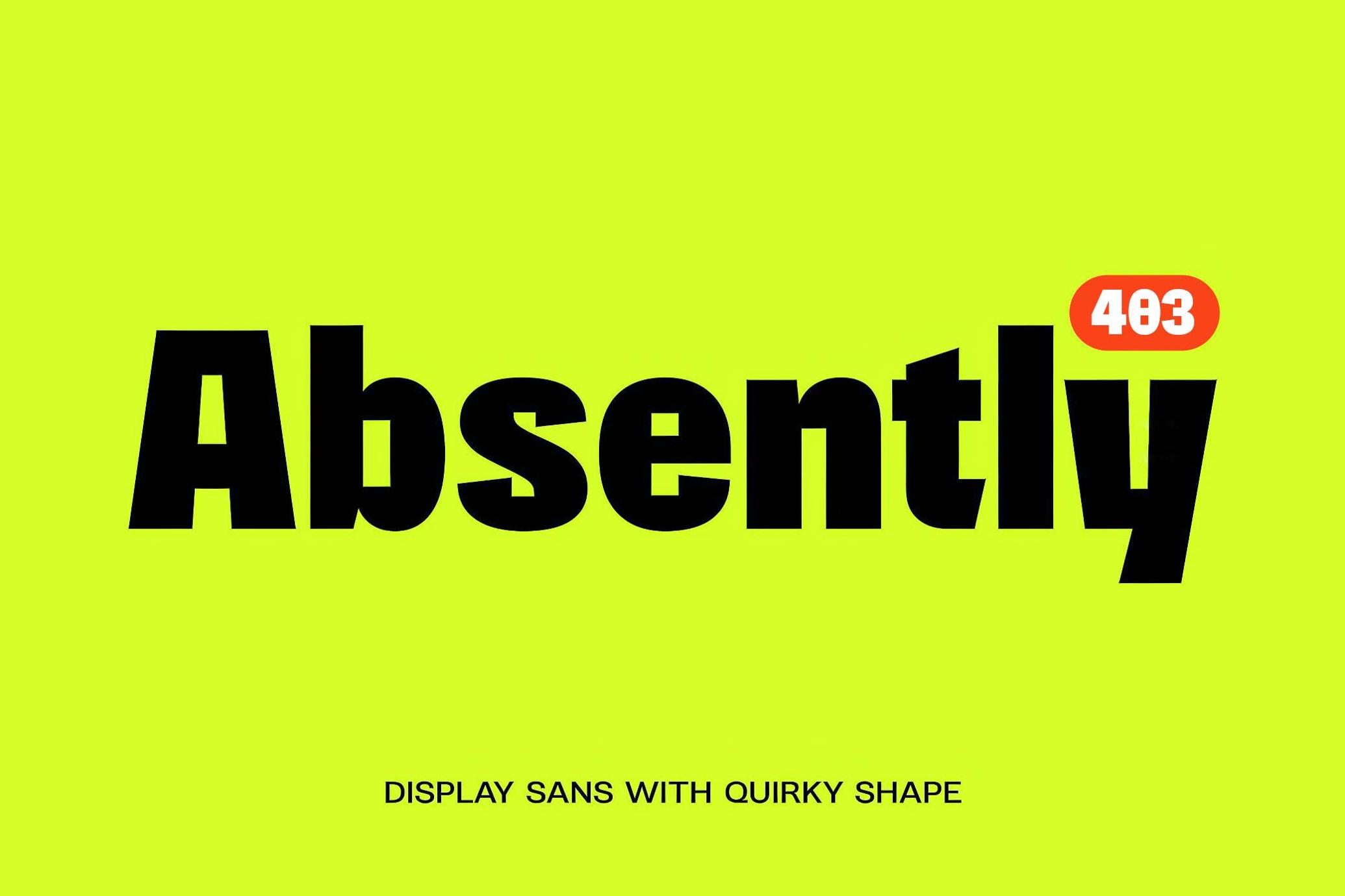 403 Absently Display Font