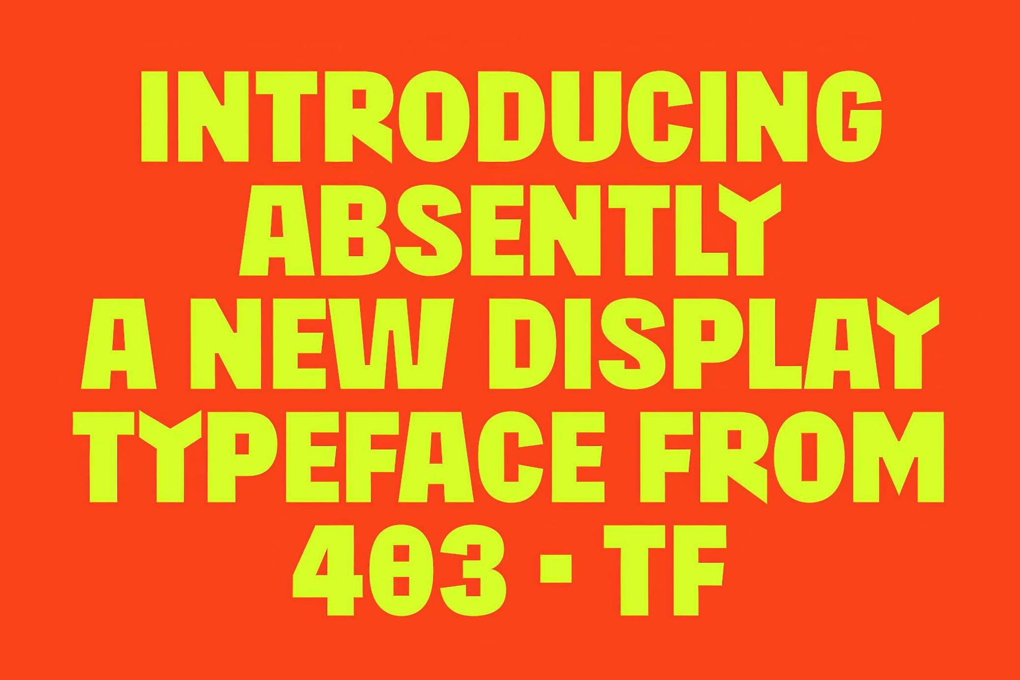403 Absently Display Font