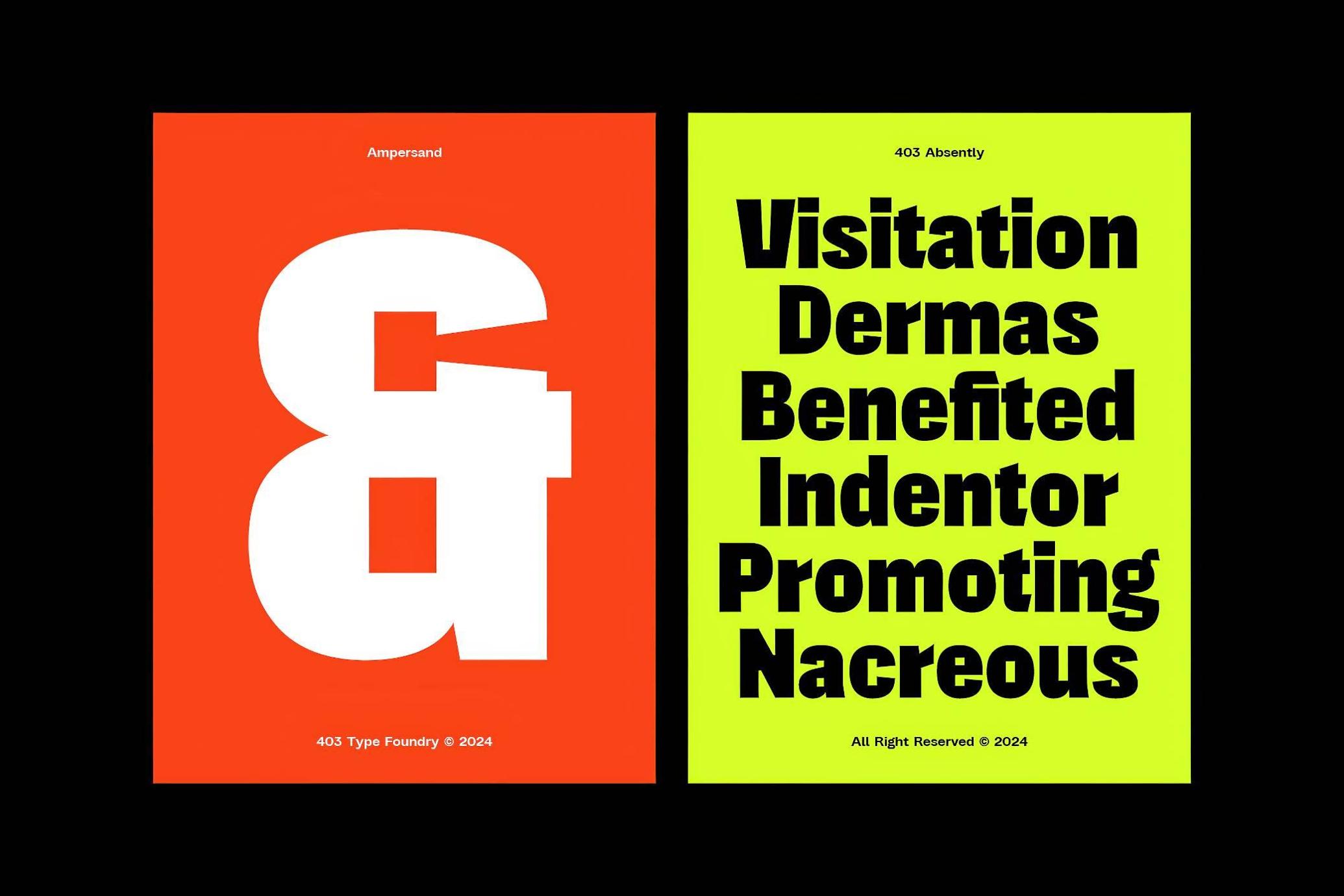 403 Absently Display Font