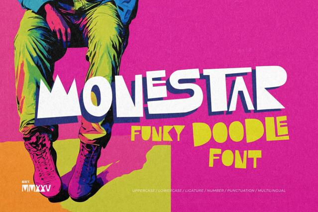 Monestar Funky Doodle Font