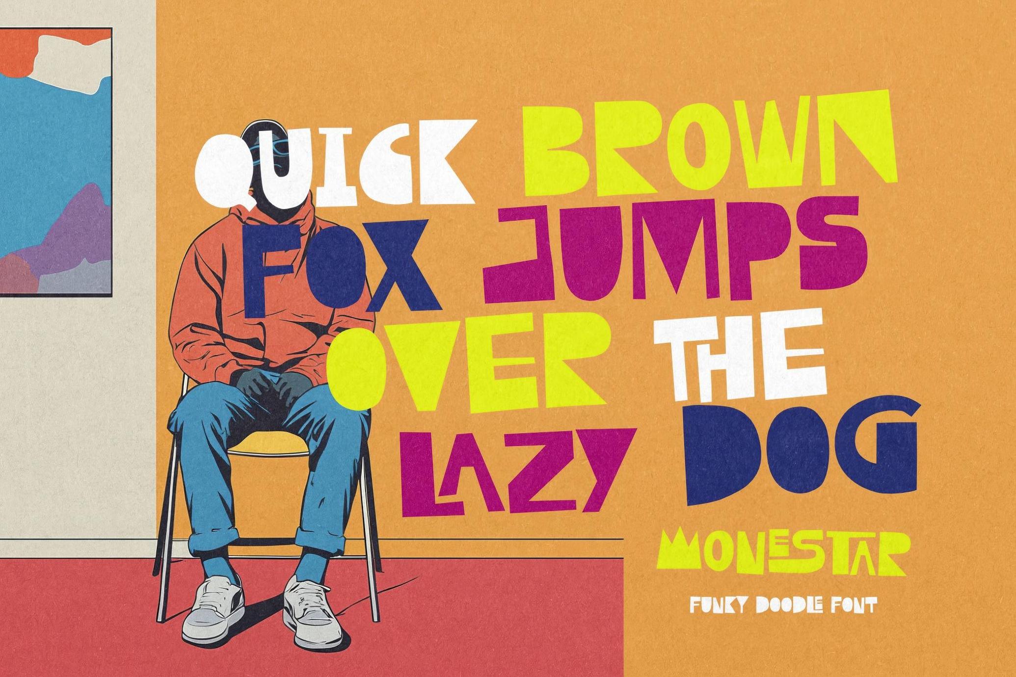 Monestar Funky Doodle Font