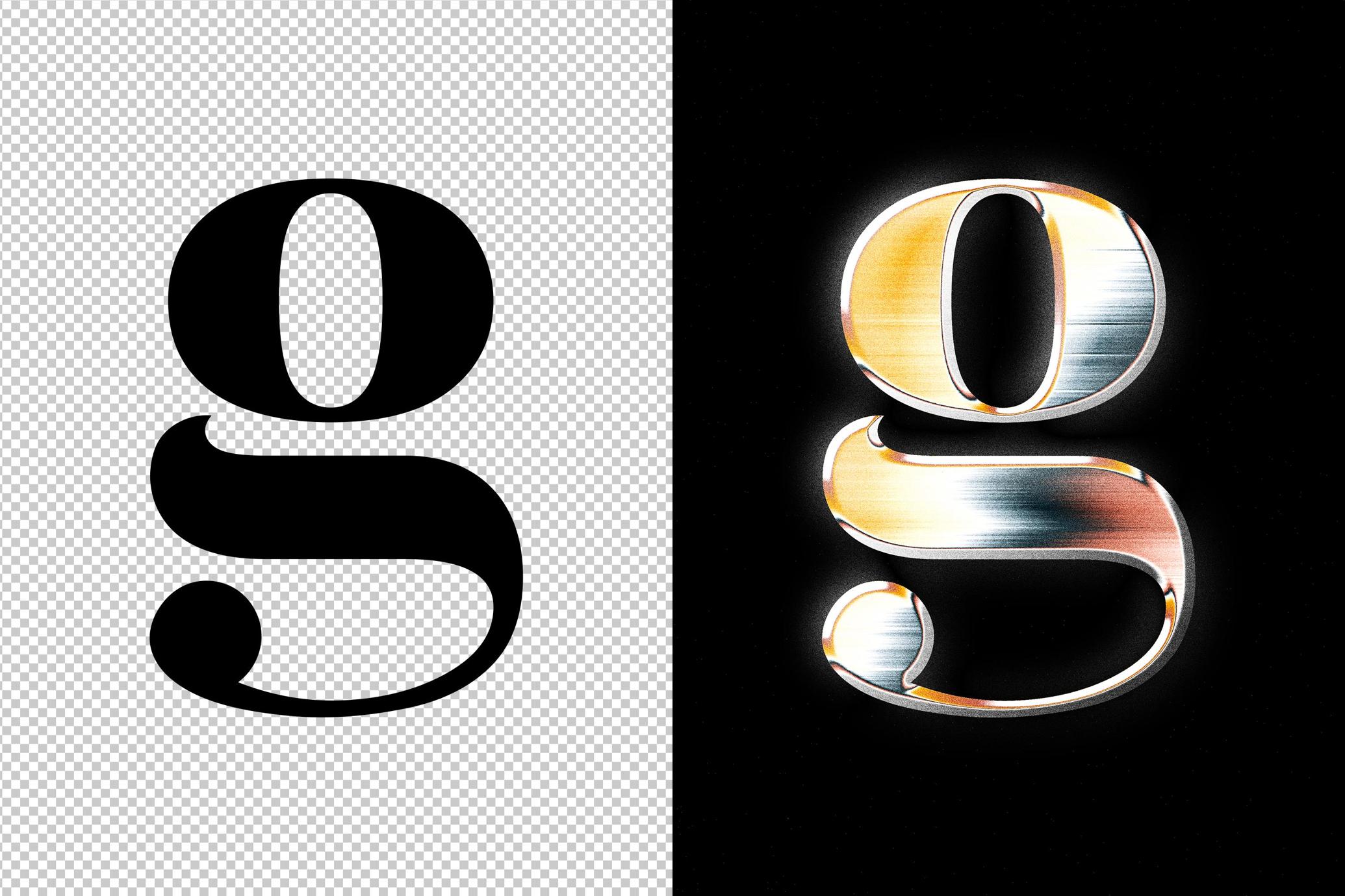Retro Chrome Logo Effect