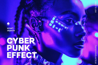 Bright Cyberpunk Photo Effect