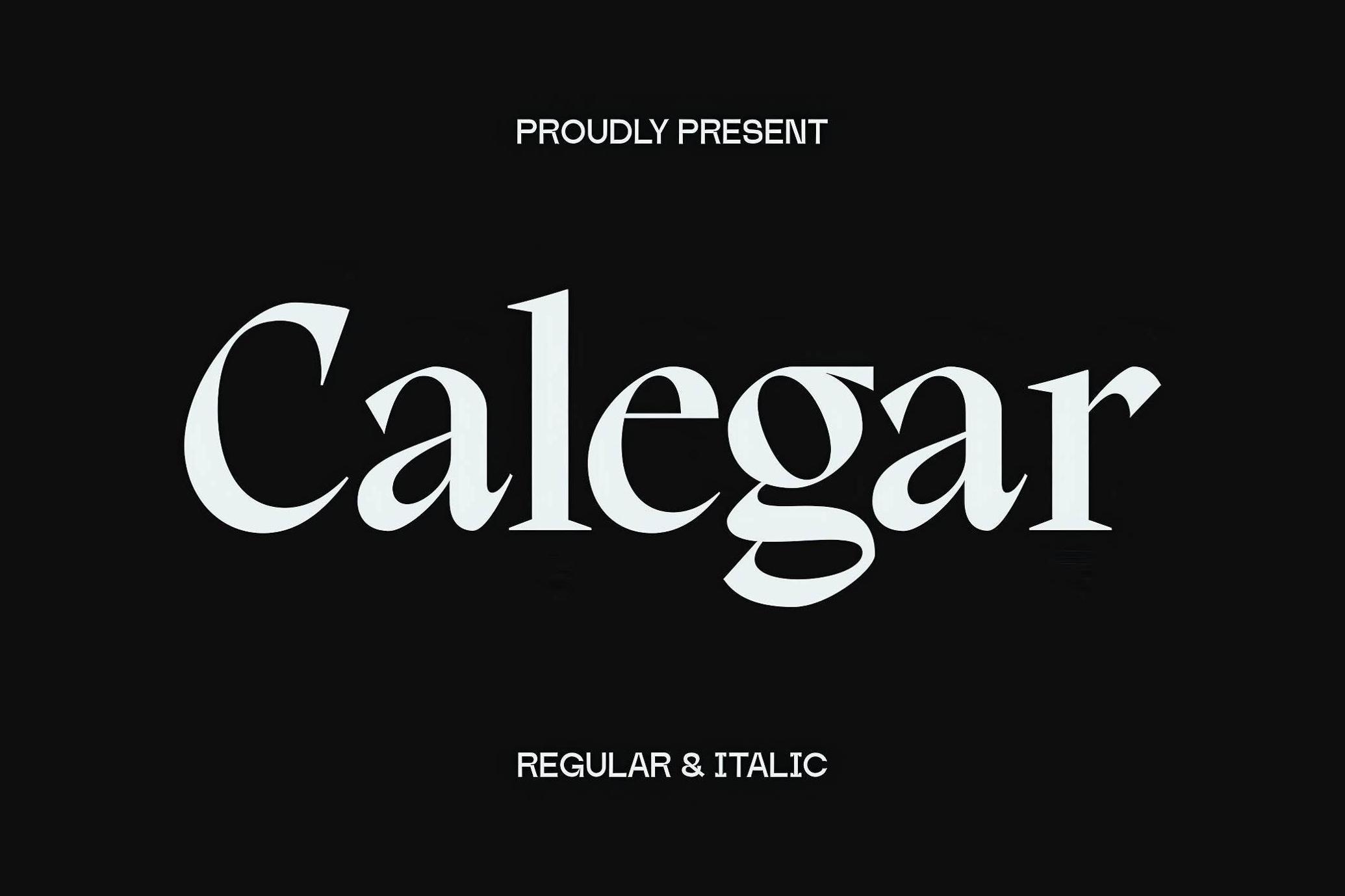 Calegar Display Serif Font