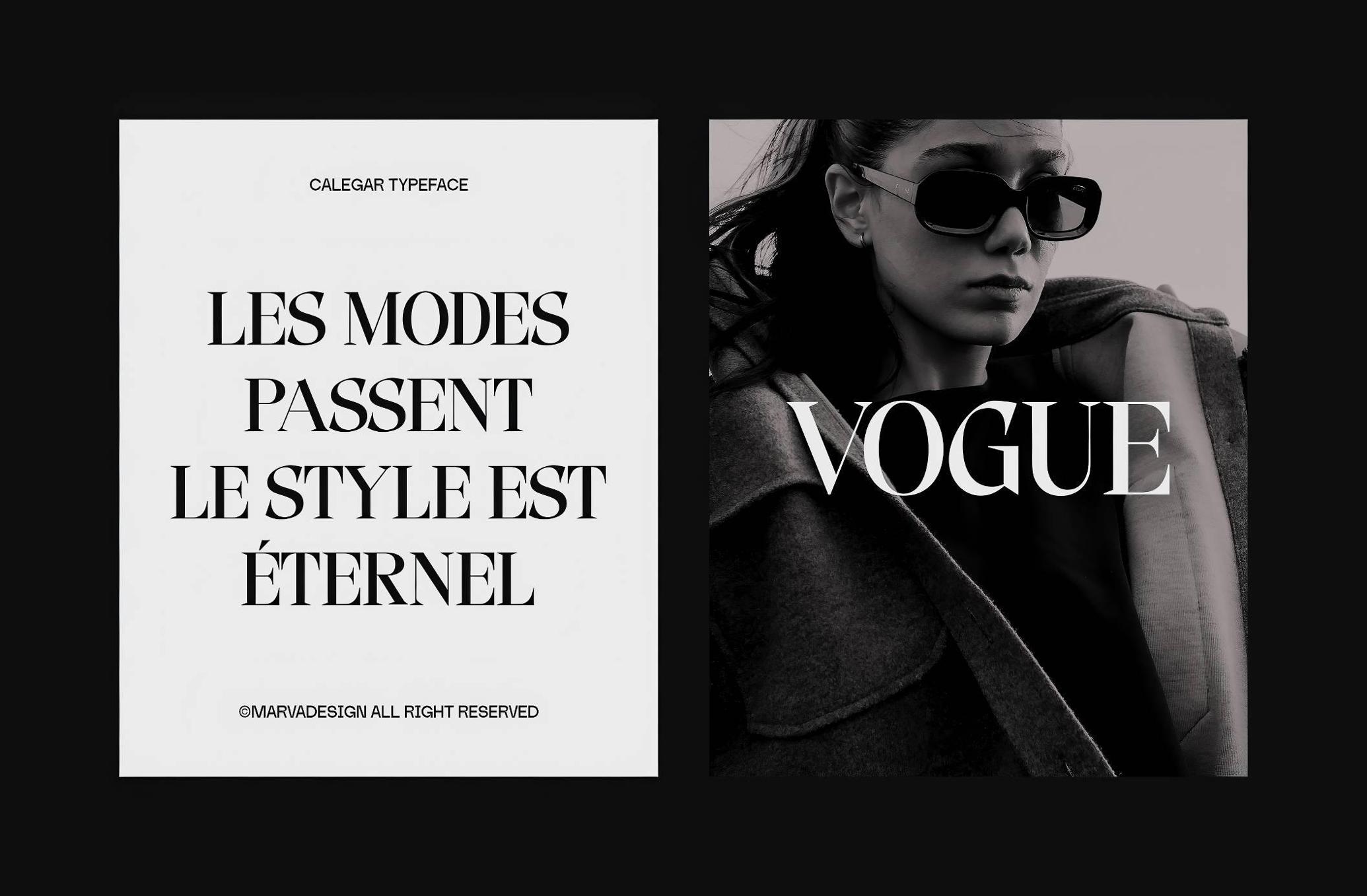 Calegar Display Serif Font