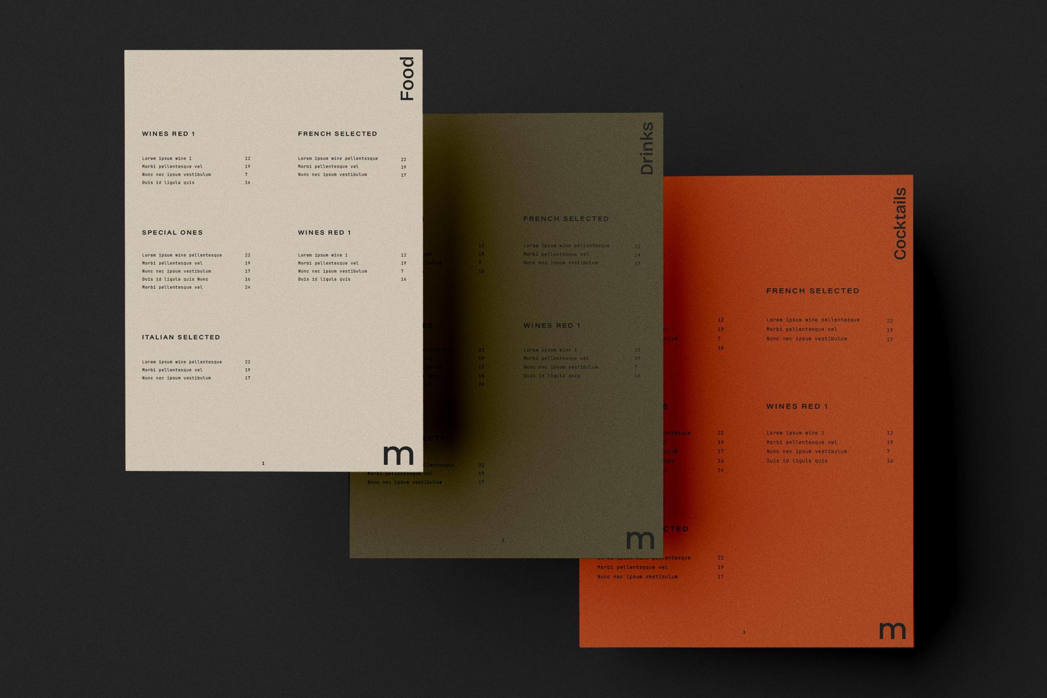 Restaurant Menu Mockups Trio