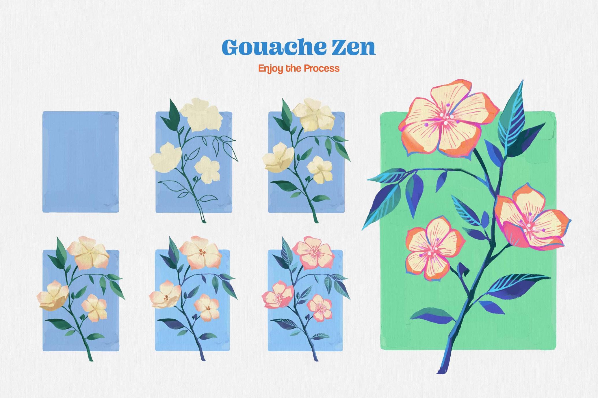 Gouache Zen Procreate Brushes