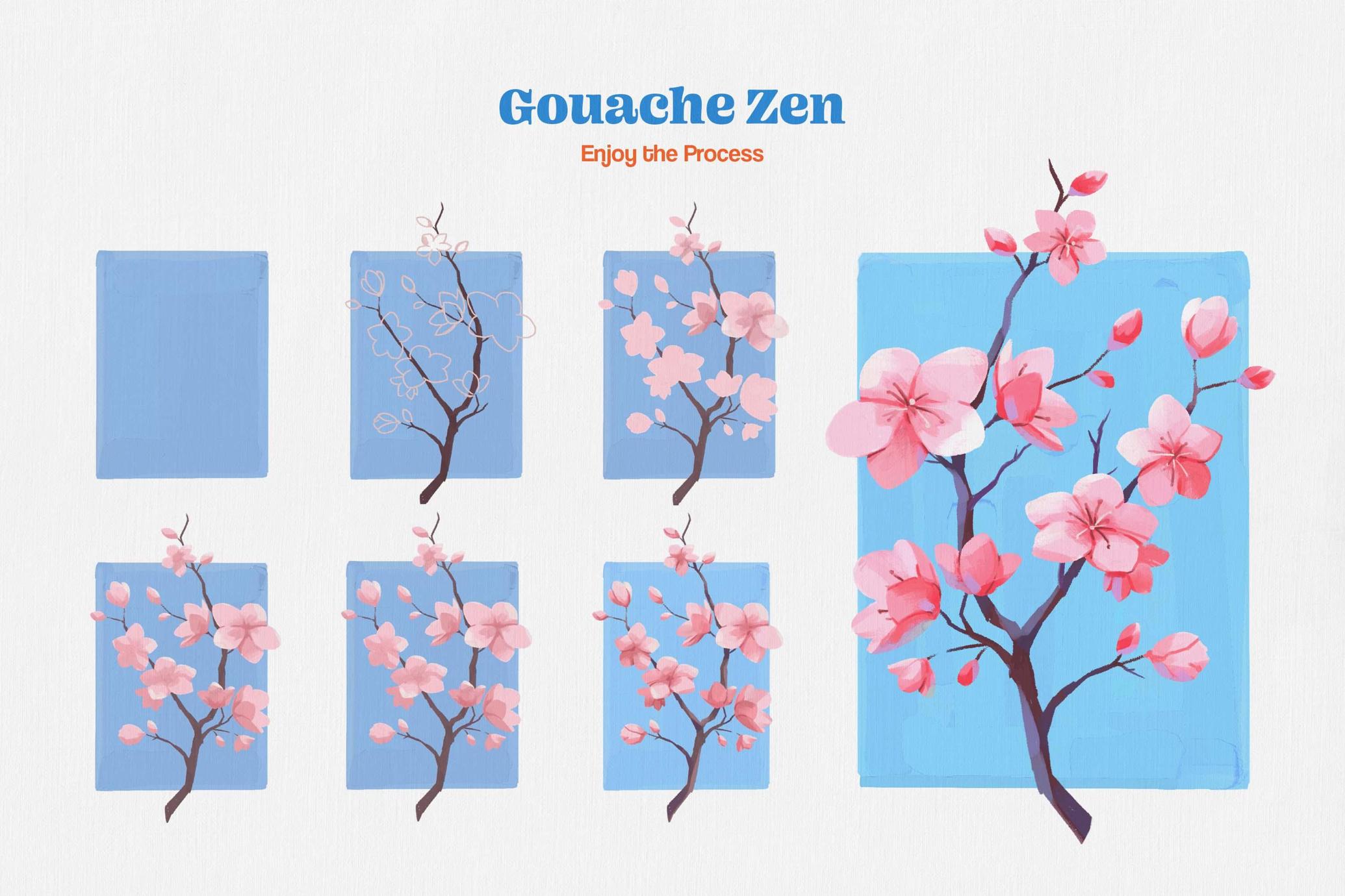 Gouache Zen Procreate Brushes