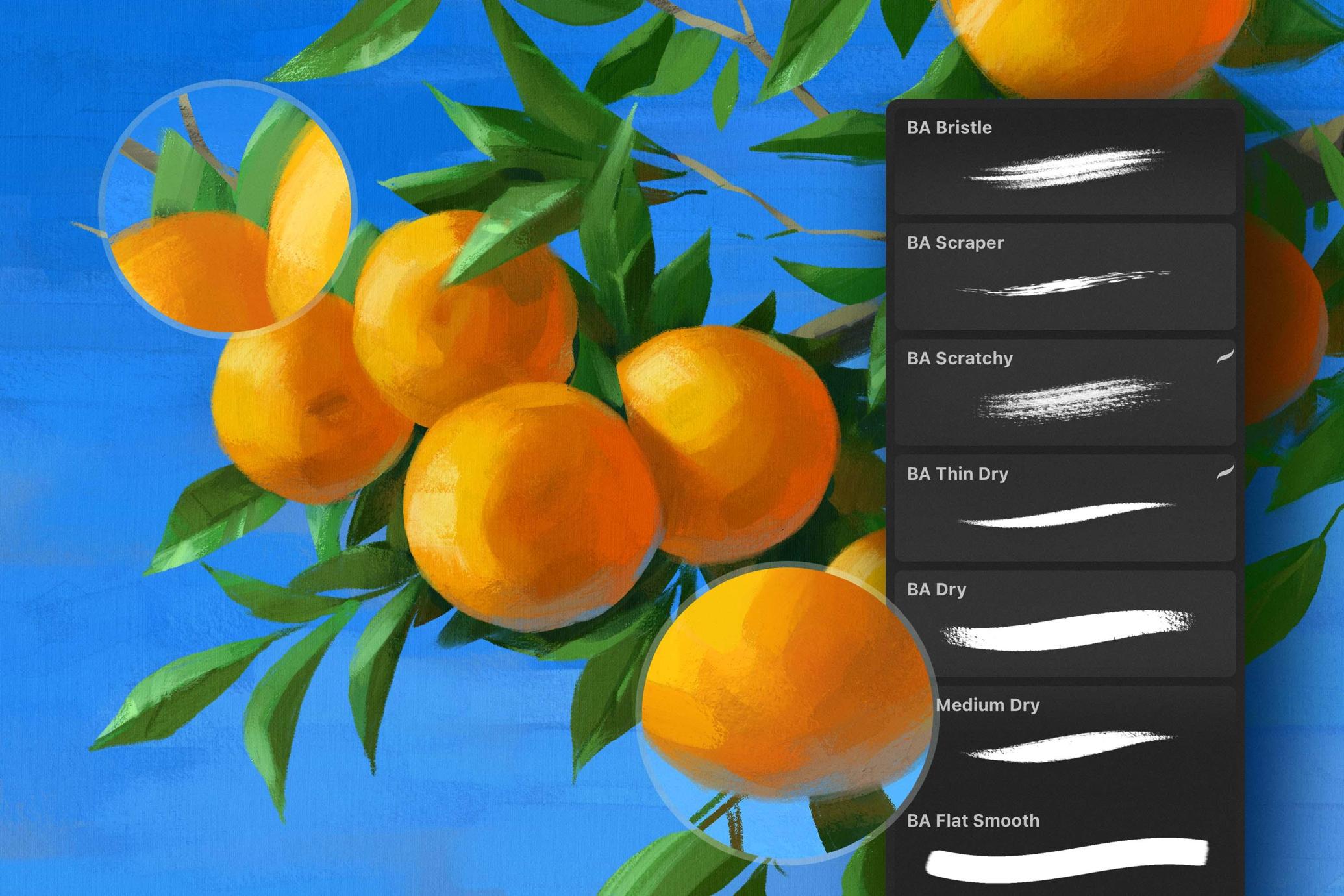 Gouache Zen Procreate Brushes