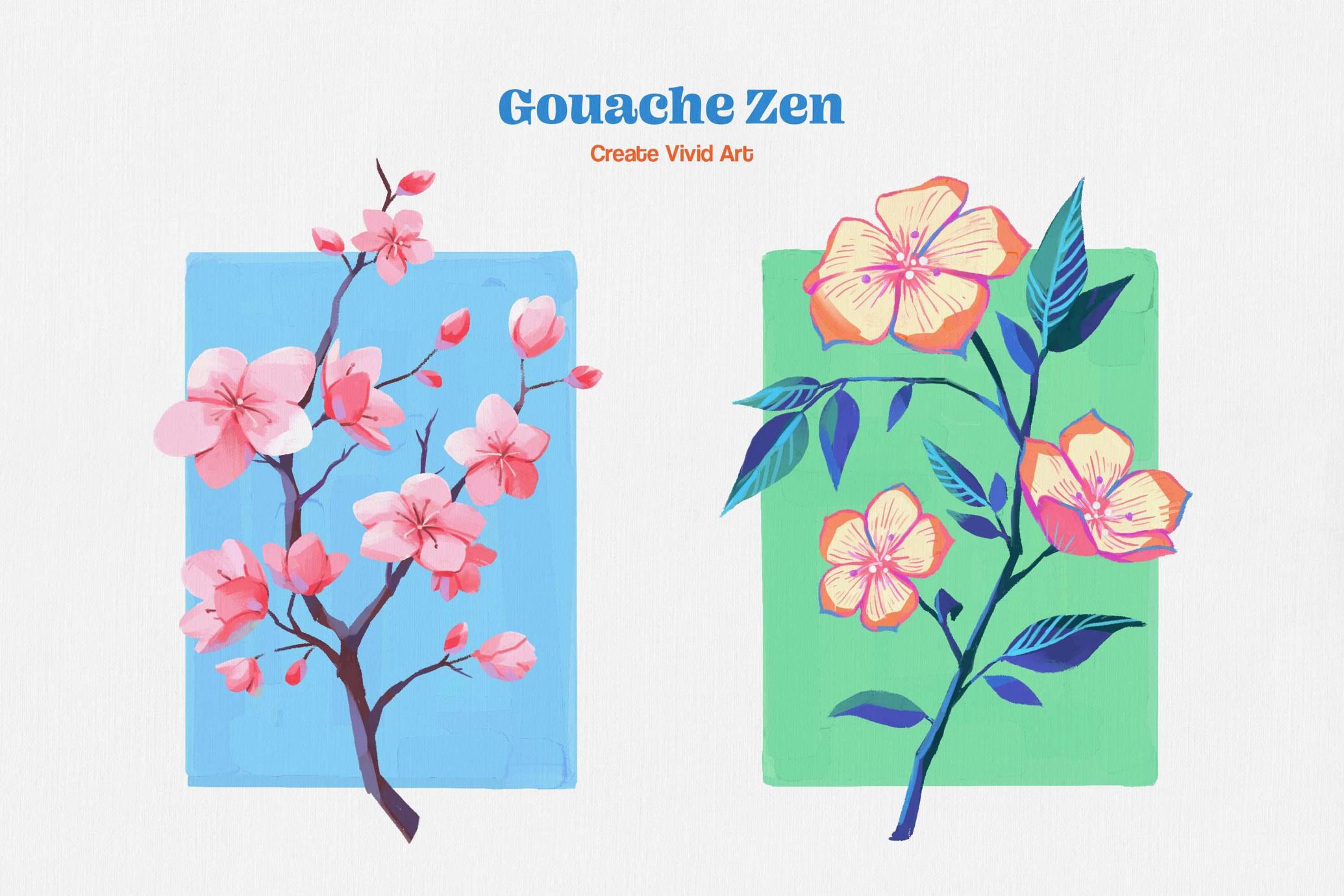 Gouache Zen Procreate Brushes