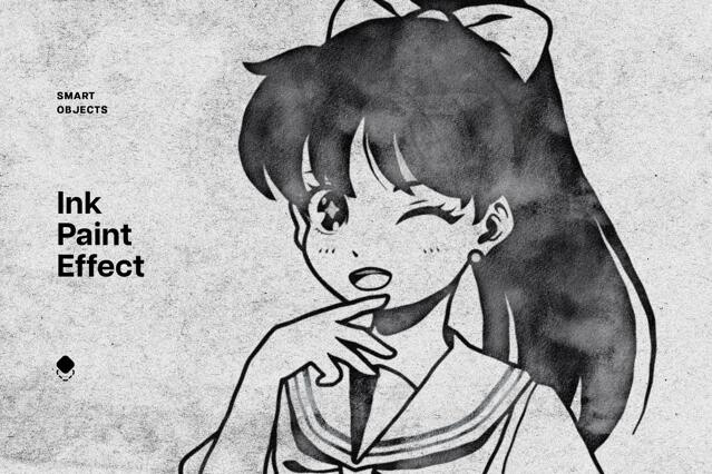 Ink Bleed Paint Photo Effect