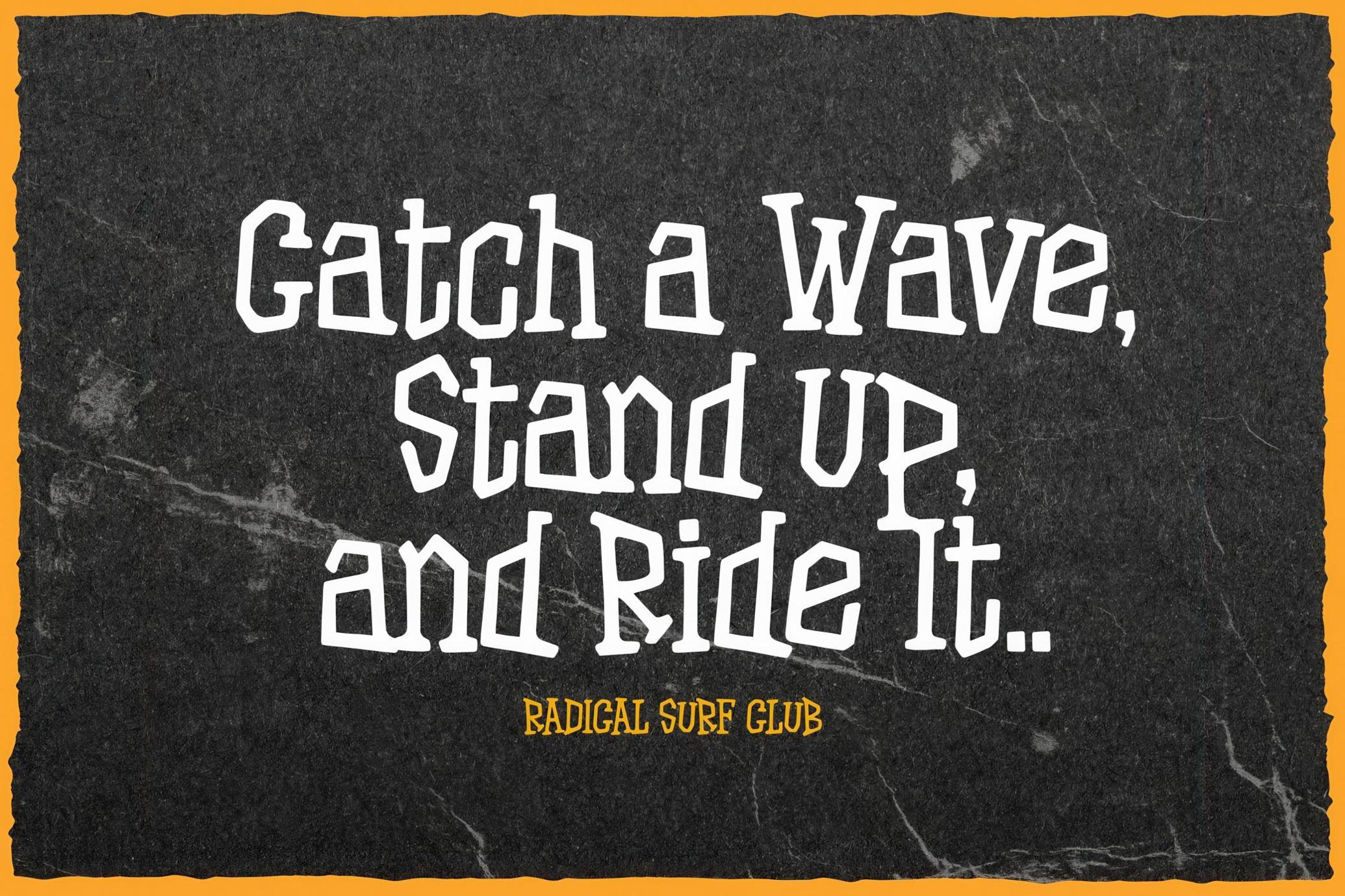 Drift Waves — Surfing Safari Font