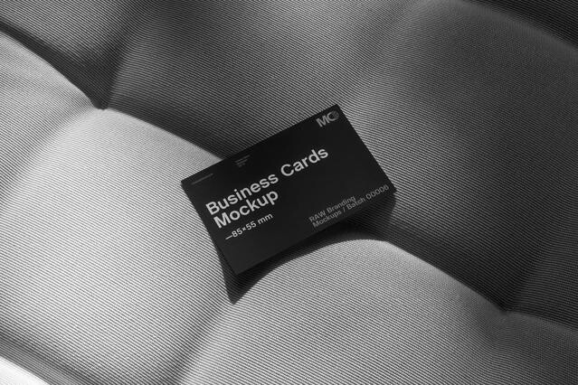 Business Card on Sculpted Cushion Mockup