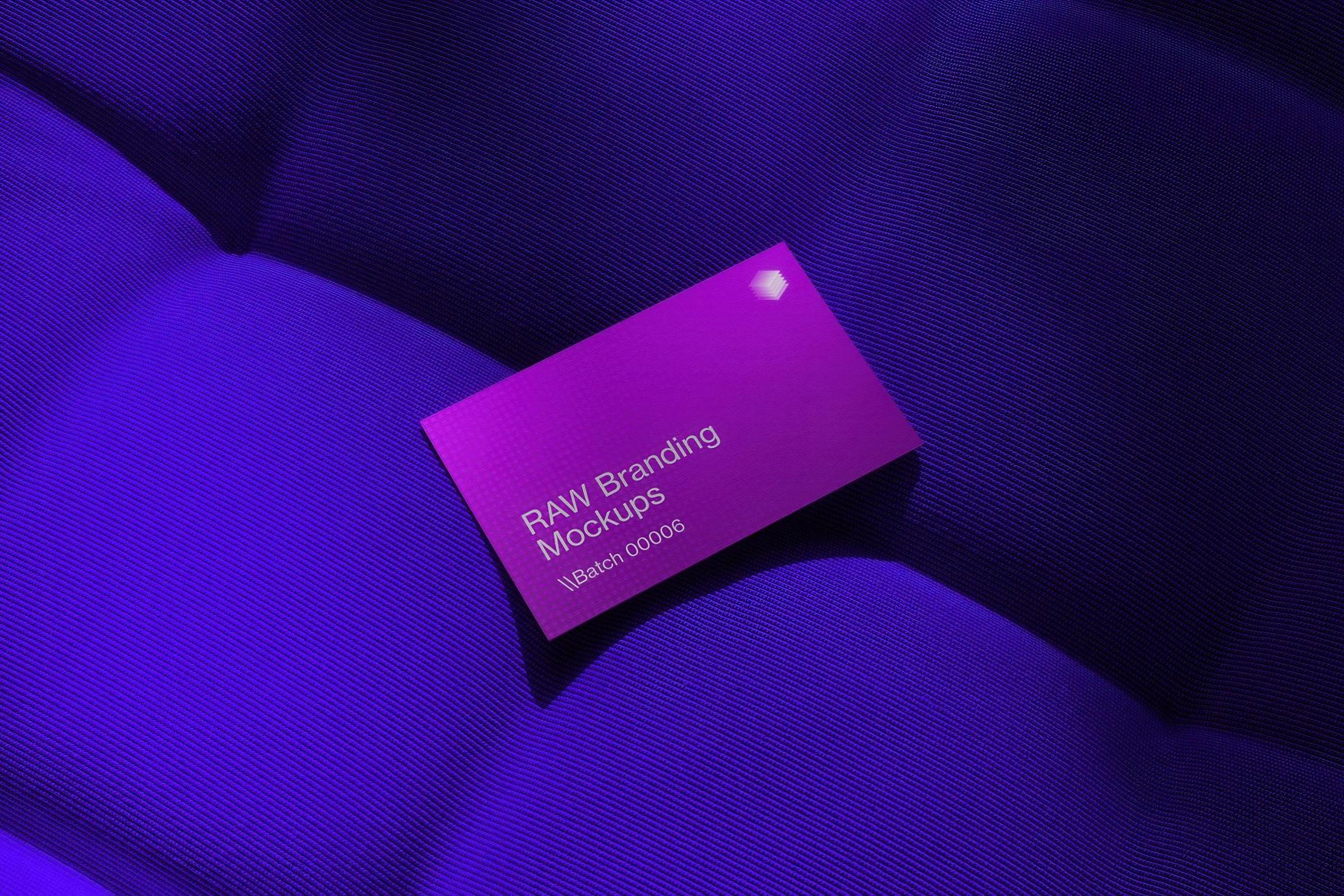 Business Card on Sculpted Cushion Mockup