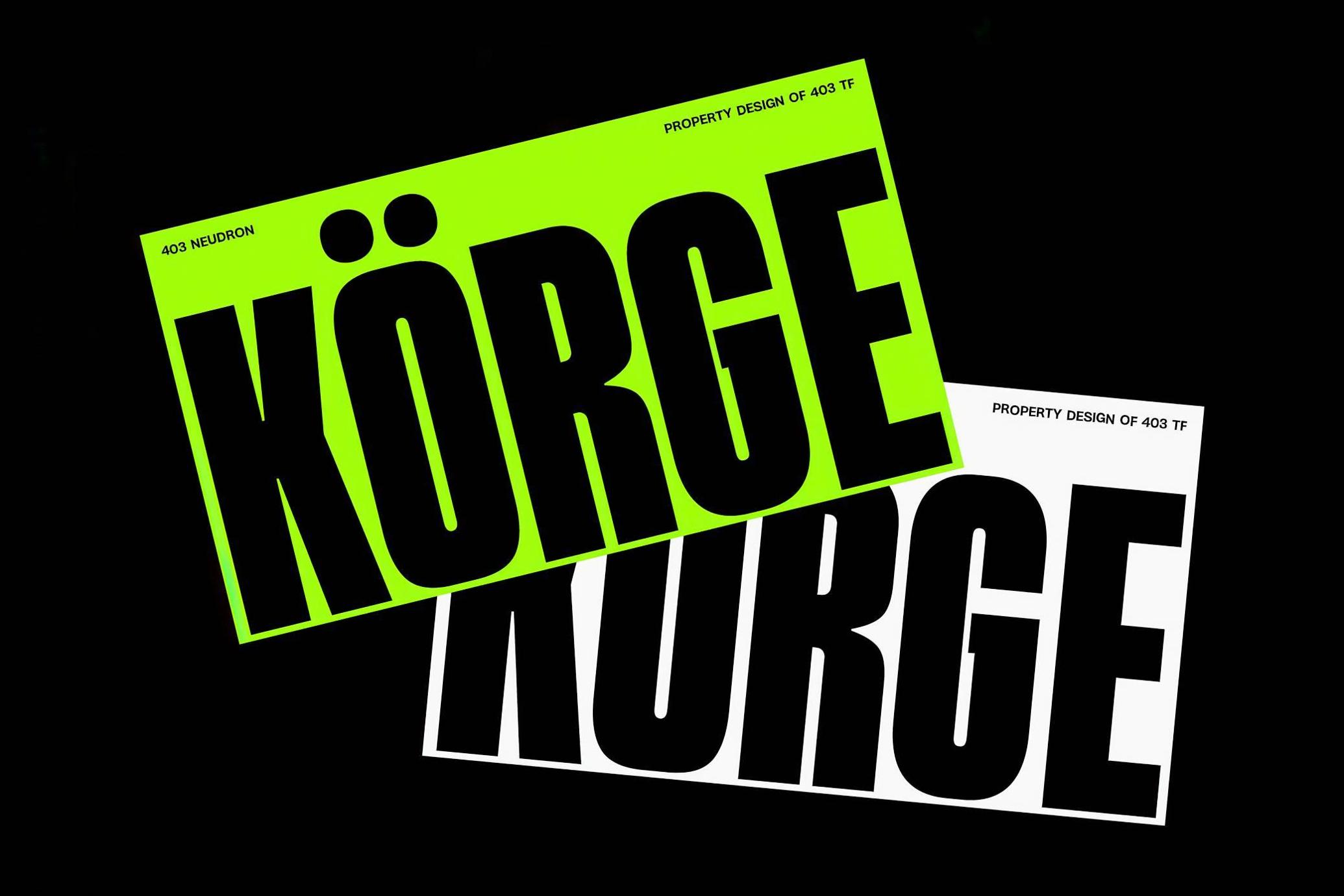 403 Neudron — Condensed Sans Serif Font