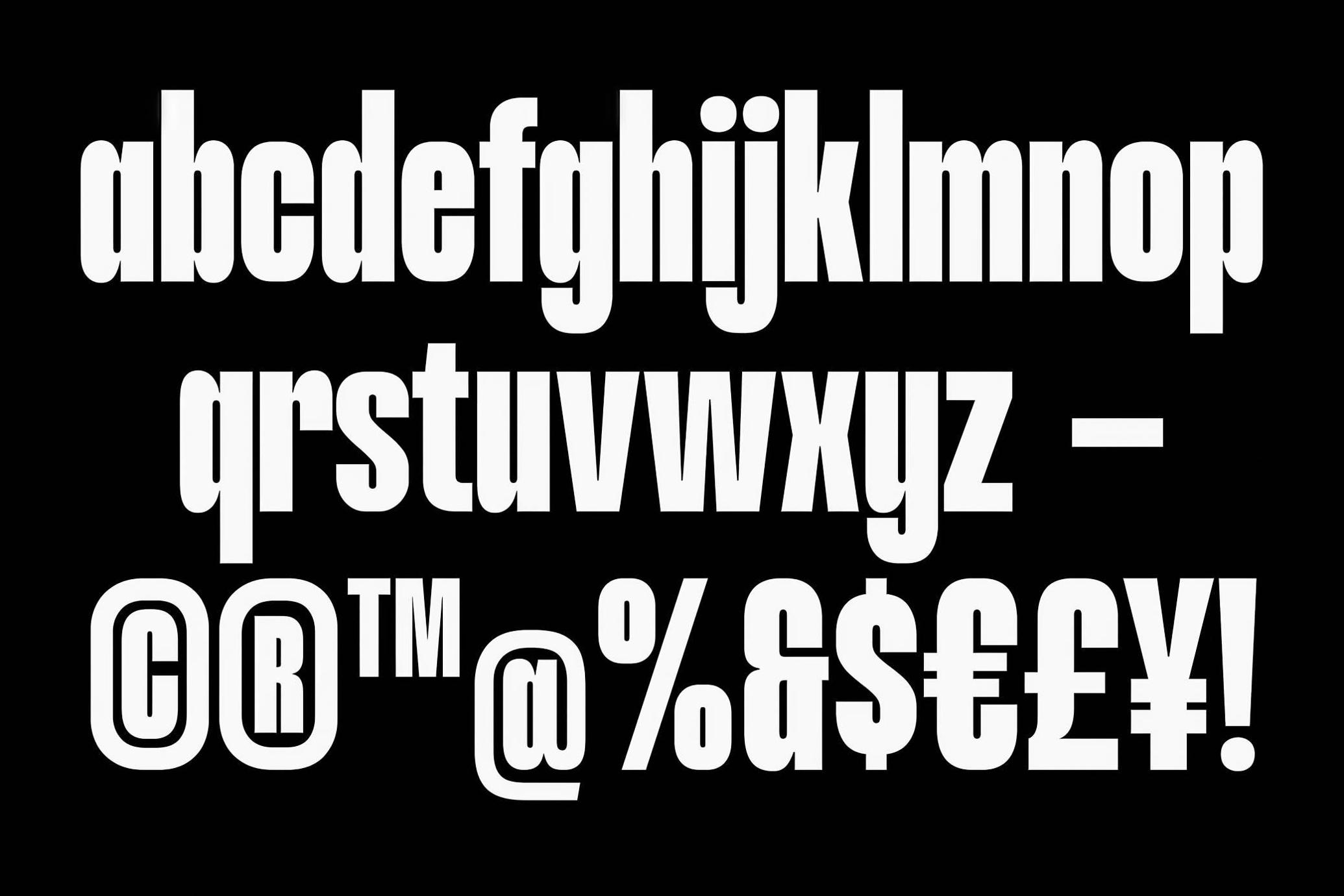403 Neudron — Condensed Sans Serif Font