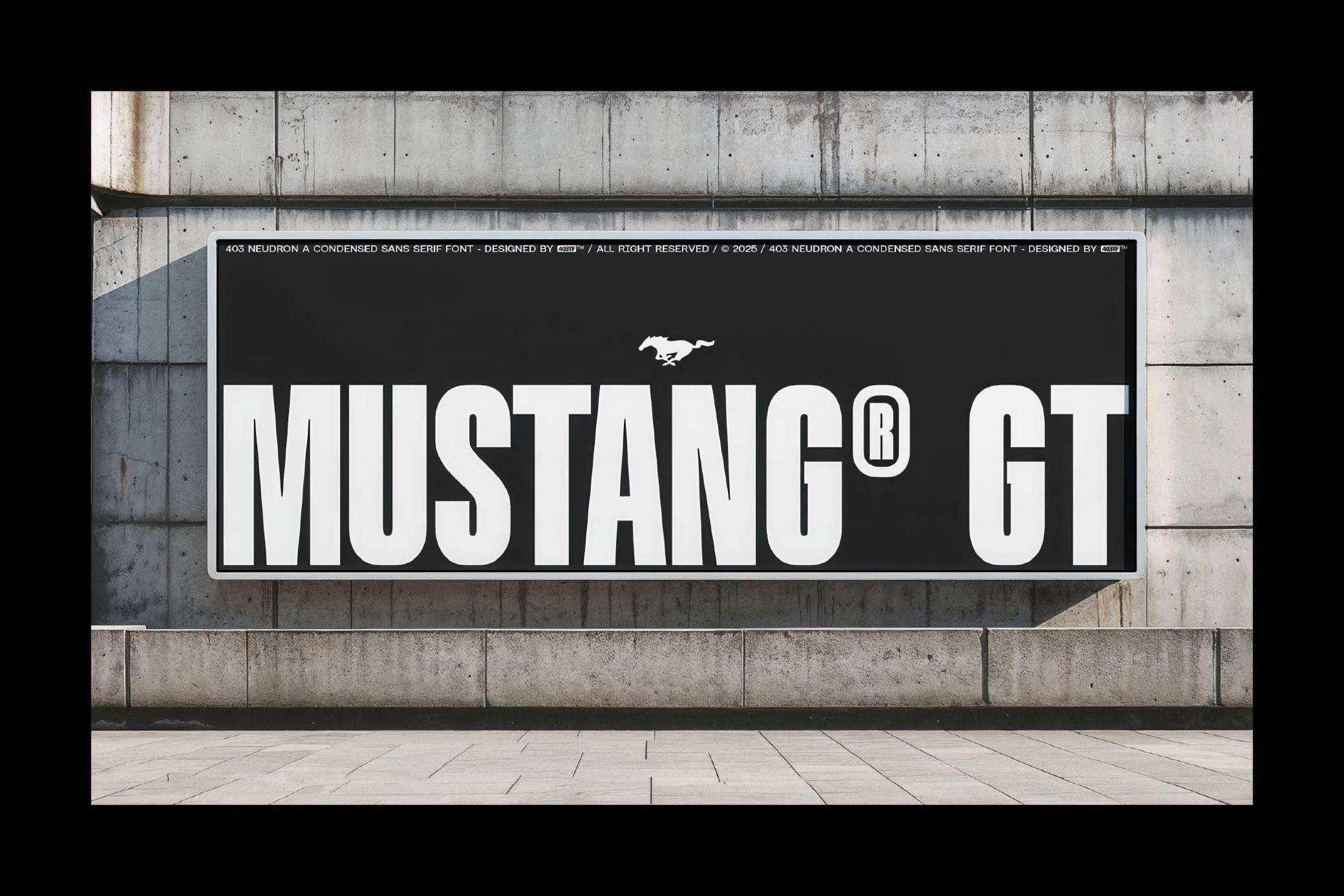 403 Neudron — Condensed Sans Serif Font