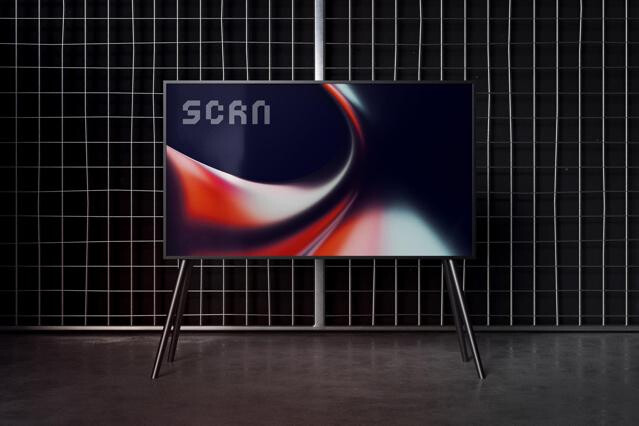 Industrial TV Screen Mockup