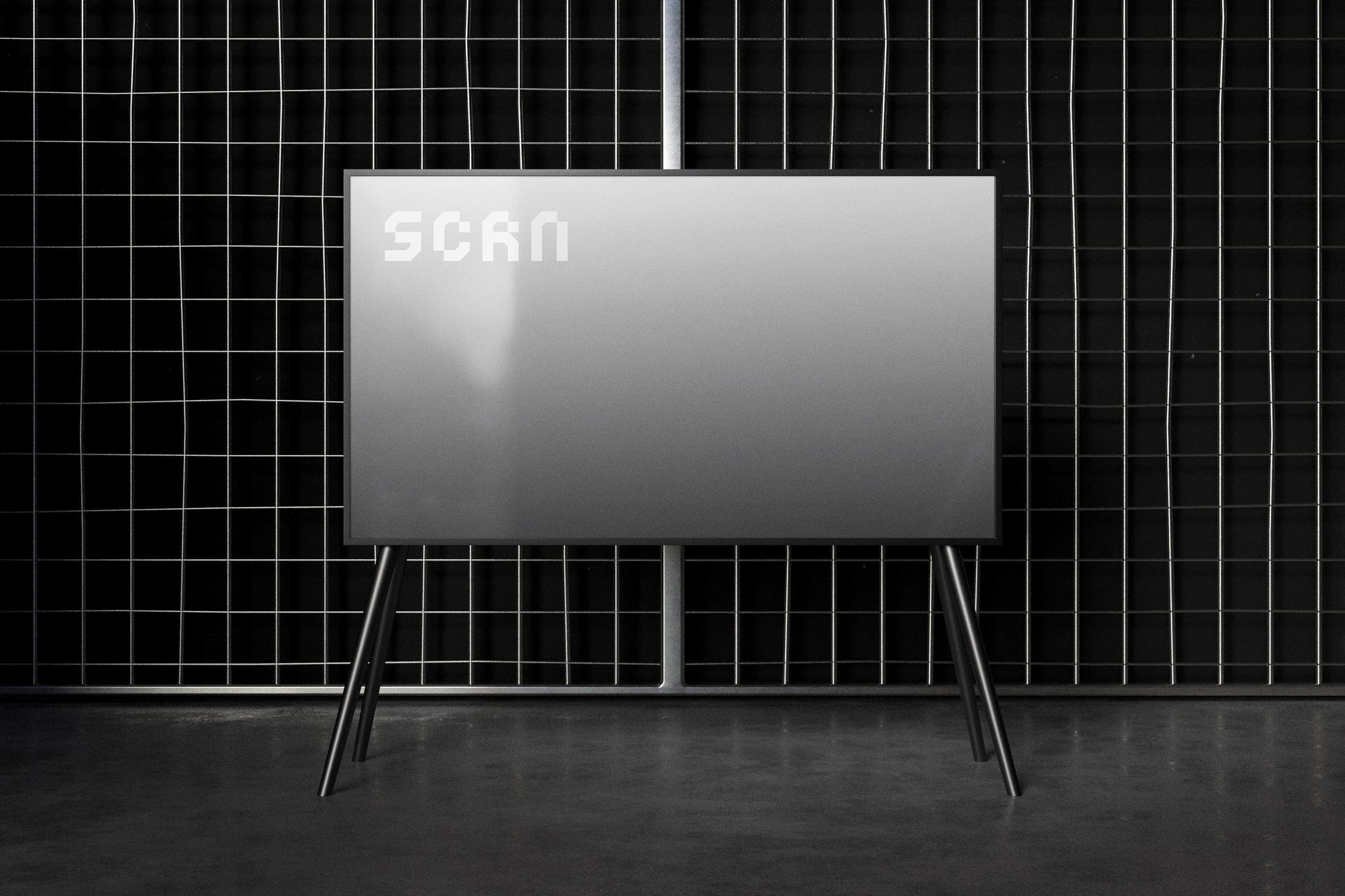 Industrial TV Screen Mockup