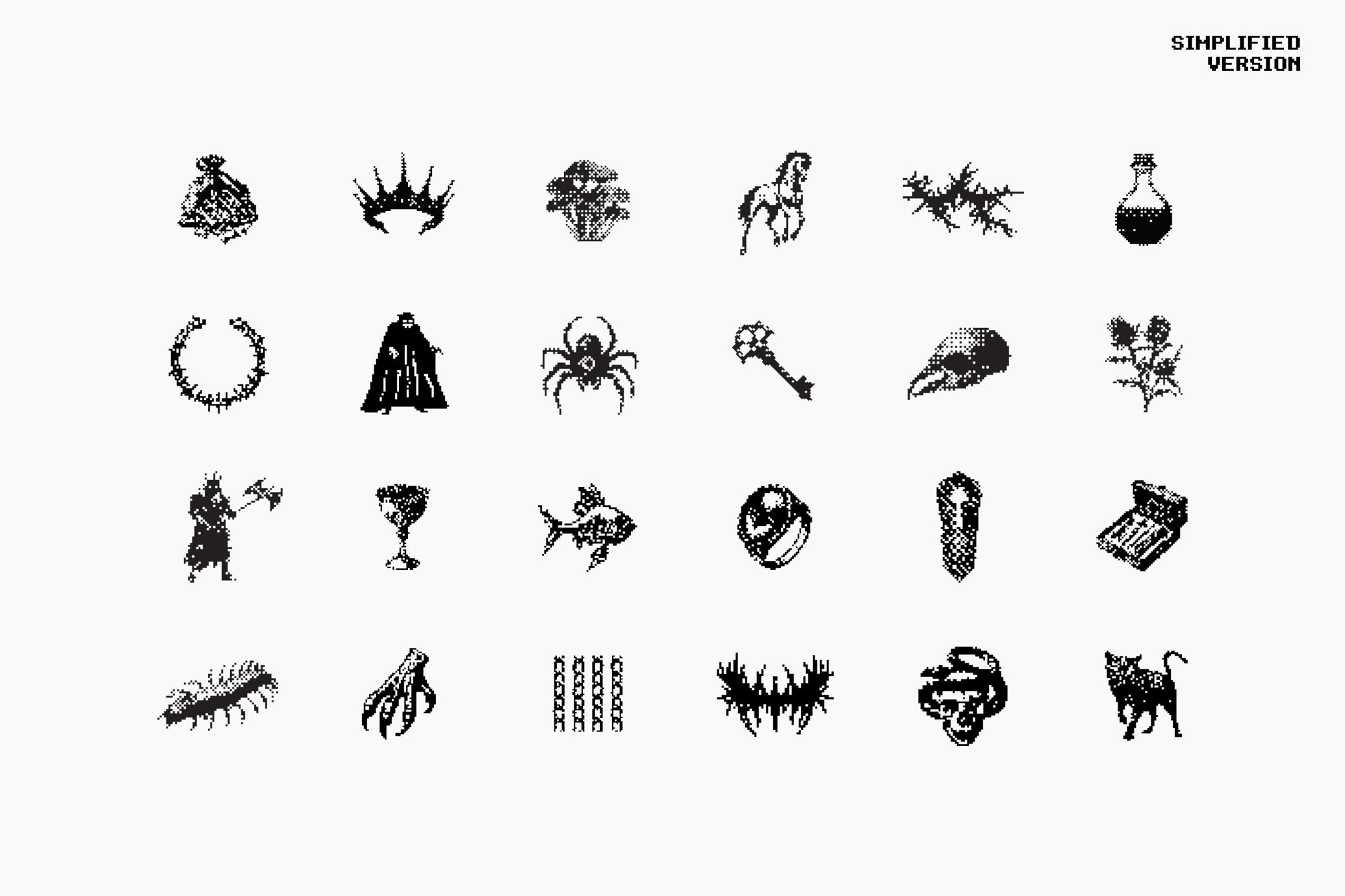 Dark Aesthetic Dithering Graphic Pack Vol.4