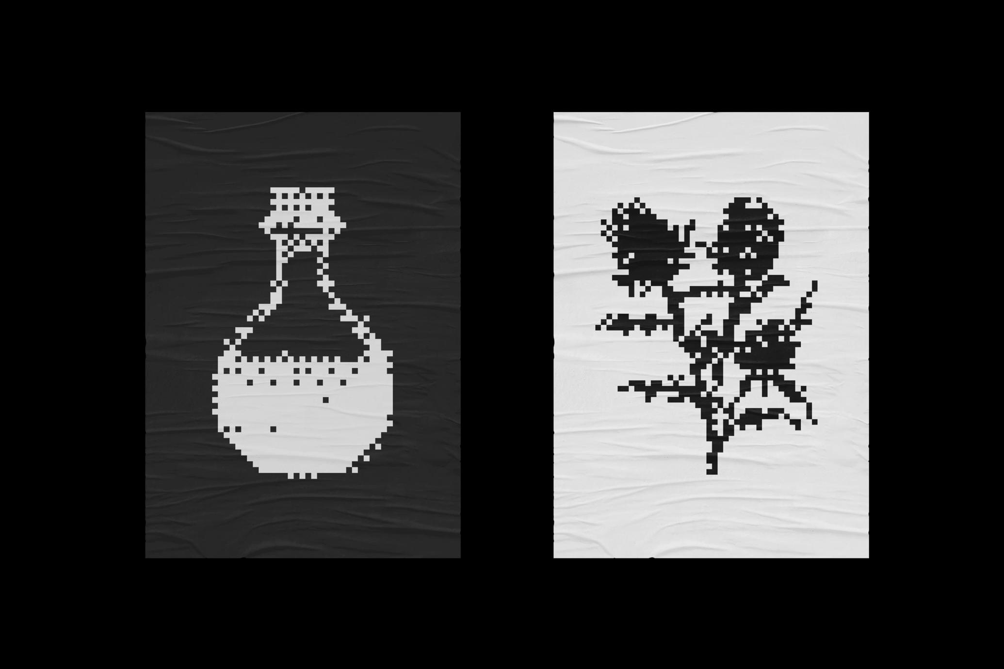Dark Aesthetic Dithering Graphic Pack Vol.4