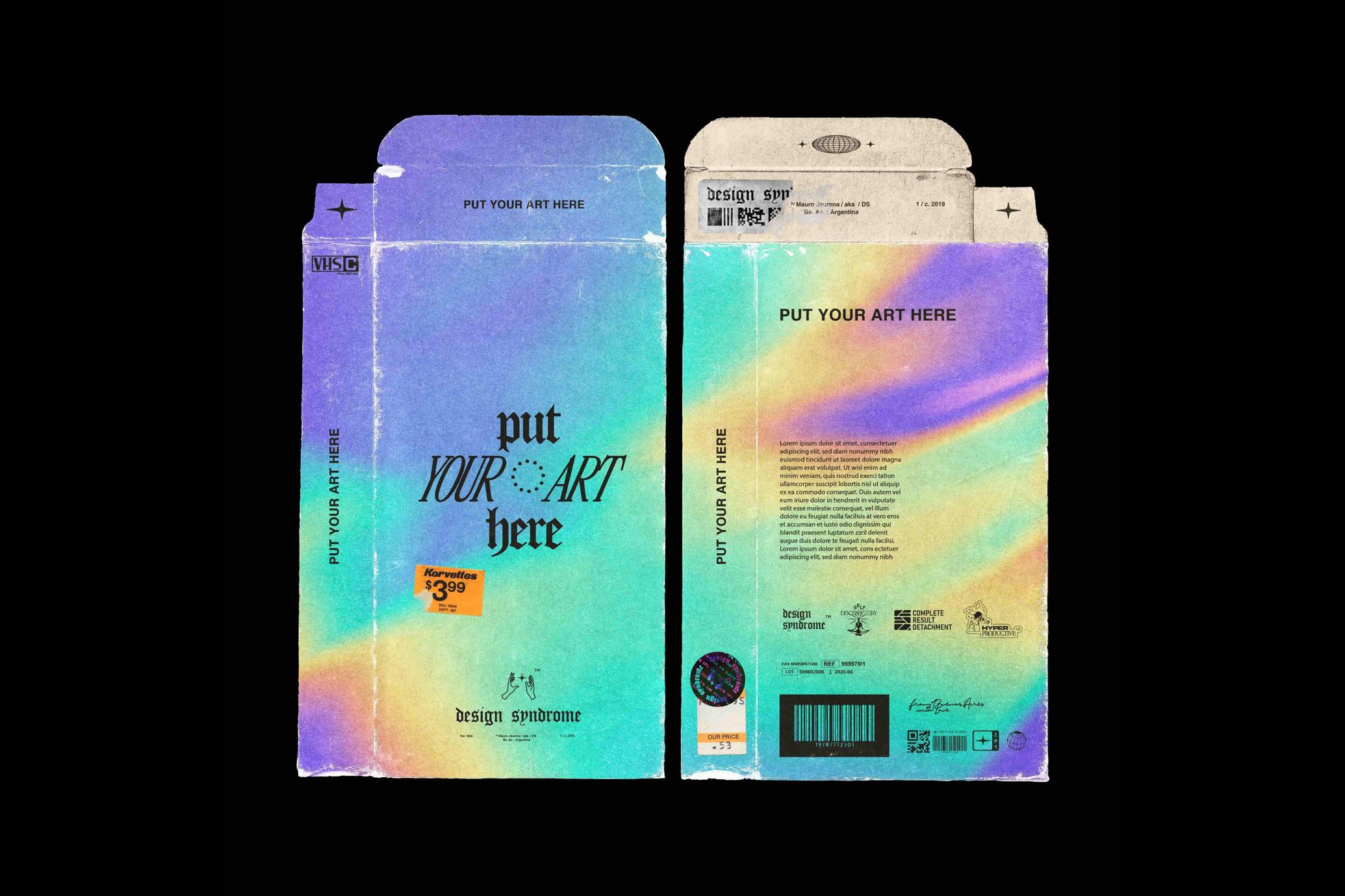 Distressed VHS Sleeve Mockup